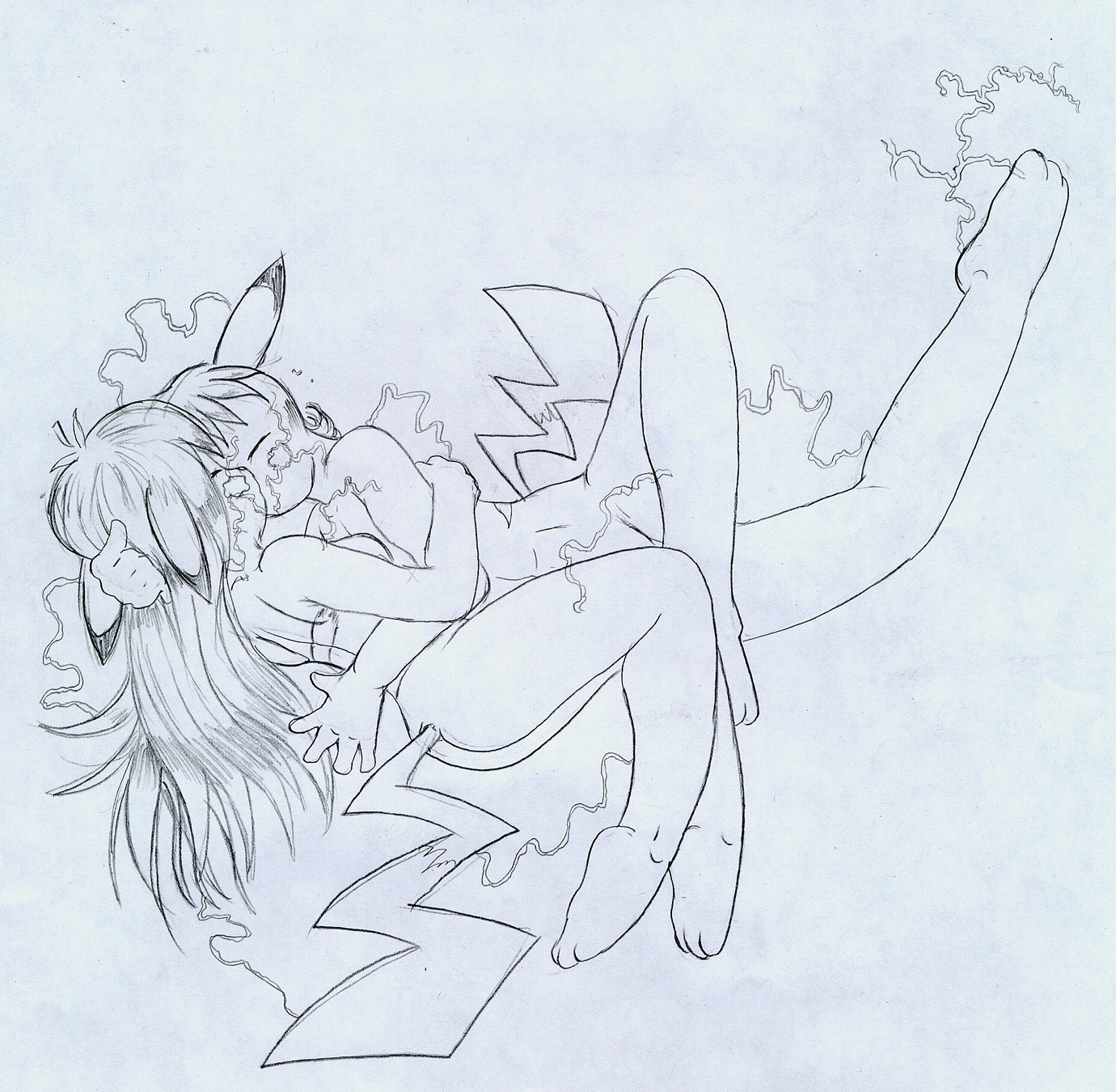 female female_pikachu furry hope_(n_forever) male monochrome nintendo pikachu pokemon pokemon_(species) pokemon_rgby rule34 sex straight