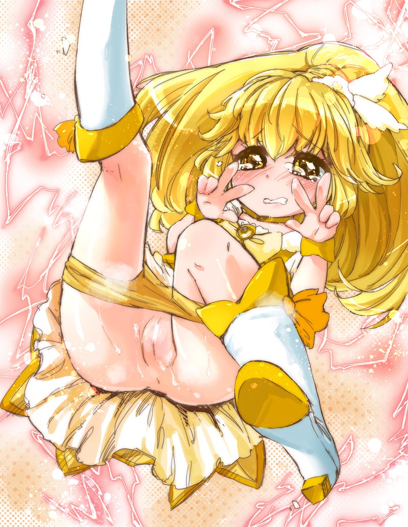 clothing cure_peace female magical_girl mutou_mato precure pretty_cure rule34 shorts smile_precure tagme yayoi_kise