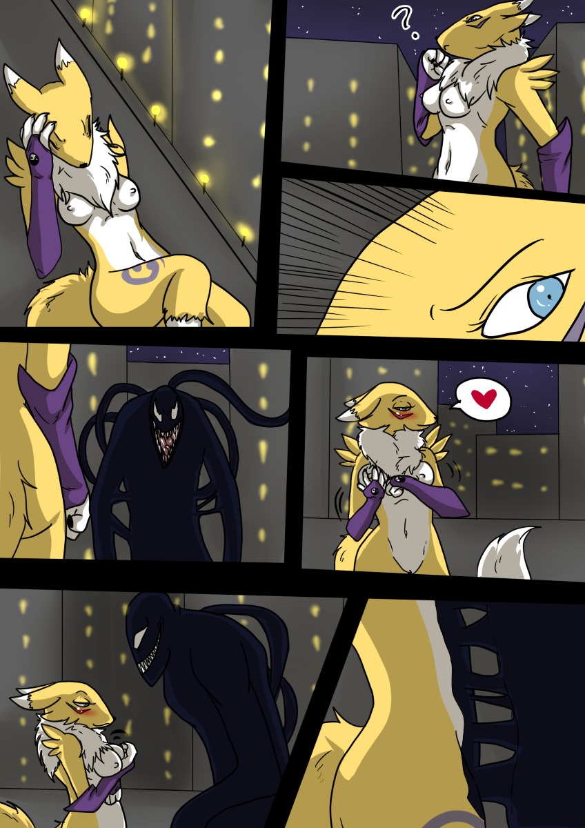 anthro bandai_namco canine comic crossover digimon digimon_(species) eente female fox marvel marvel_comics renamon rule34 spider-man_(series) venom