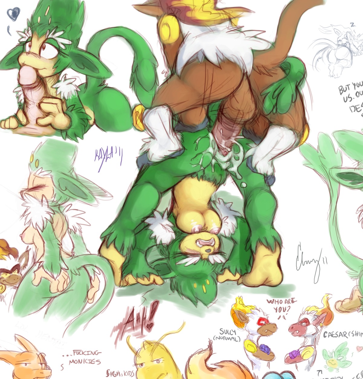 charizard dragonite female green_hair infernape mel_the_hybrid nintendo pokemon pokemon_(species) pokemon_bw pokemon_dppt pokemon_rgby rule34 simisage