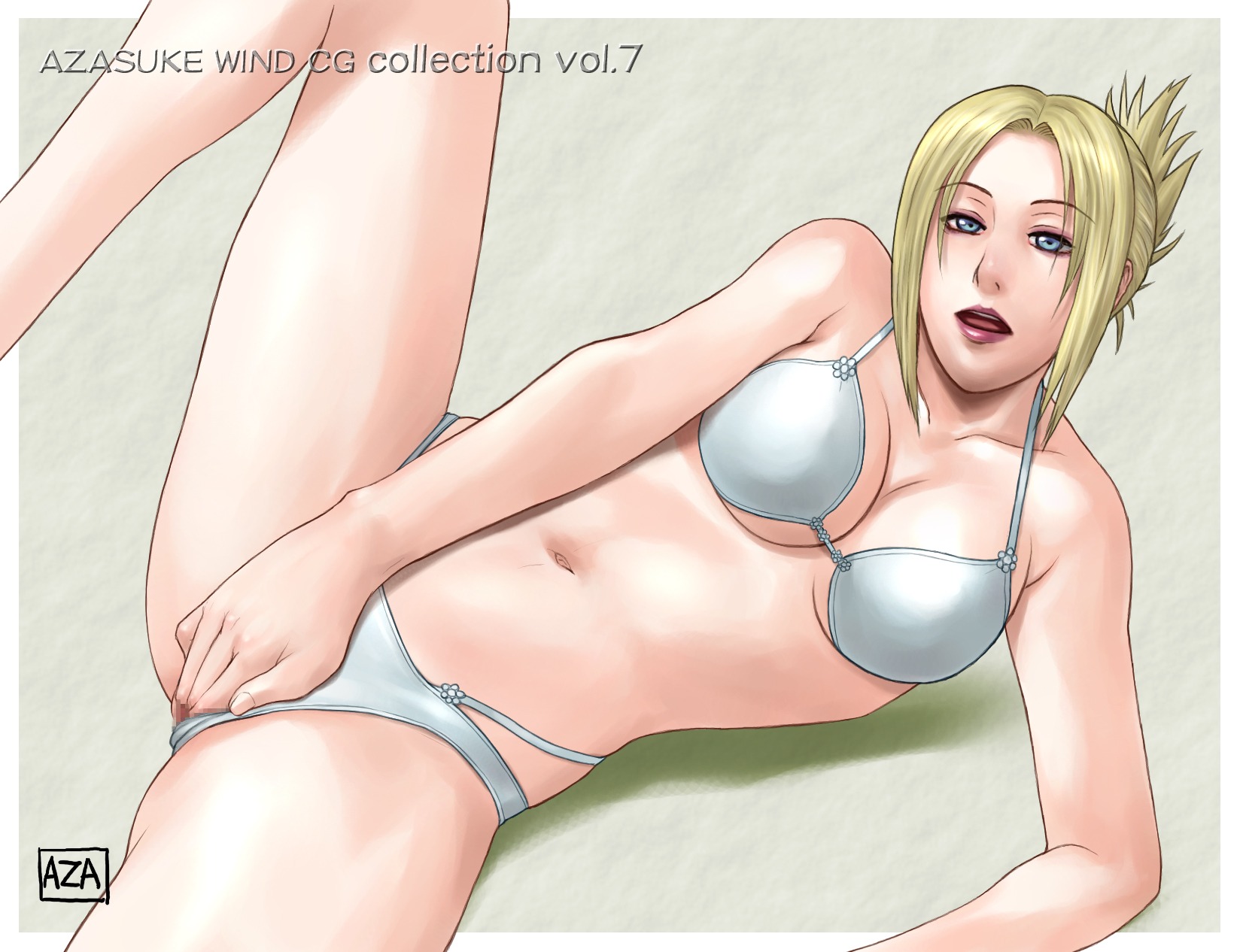 1girls 2d 2d_(artwork) arm_support azasuke bikini blonde_hair blue_eyes censored cleavage death_by_degrees female female_only highres human leg_lift lying masturbation midriff namco navel nina_williams on_side open_mouth pussy rule34 sequential solo solo_female spread_legs swimsuit swimsuit_aside tekken tekken_2 tekken_3 tekken_4 tekken_5_dark_resurrection tekken_tag_tournament tied_hair underwear vaginal_penetration video_game video_game_character white_bikini