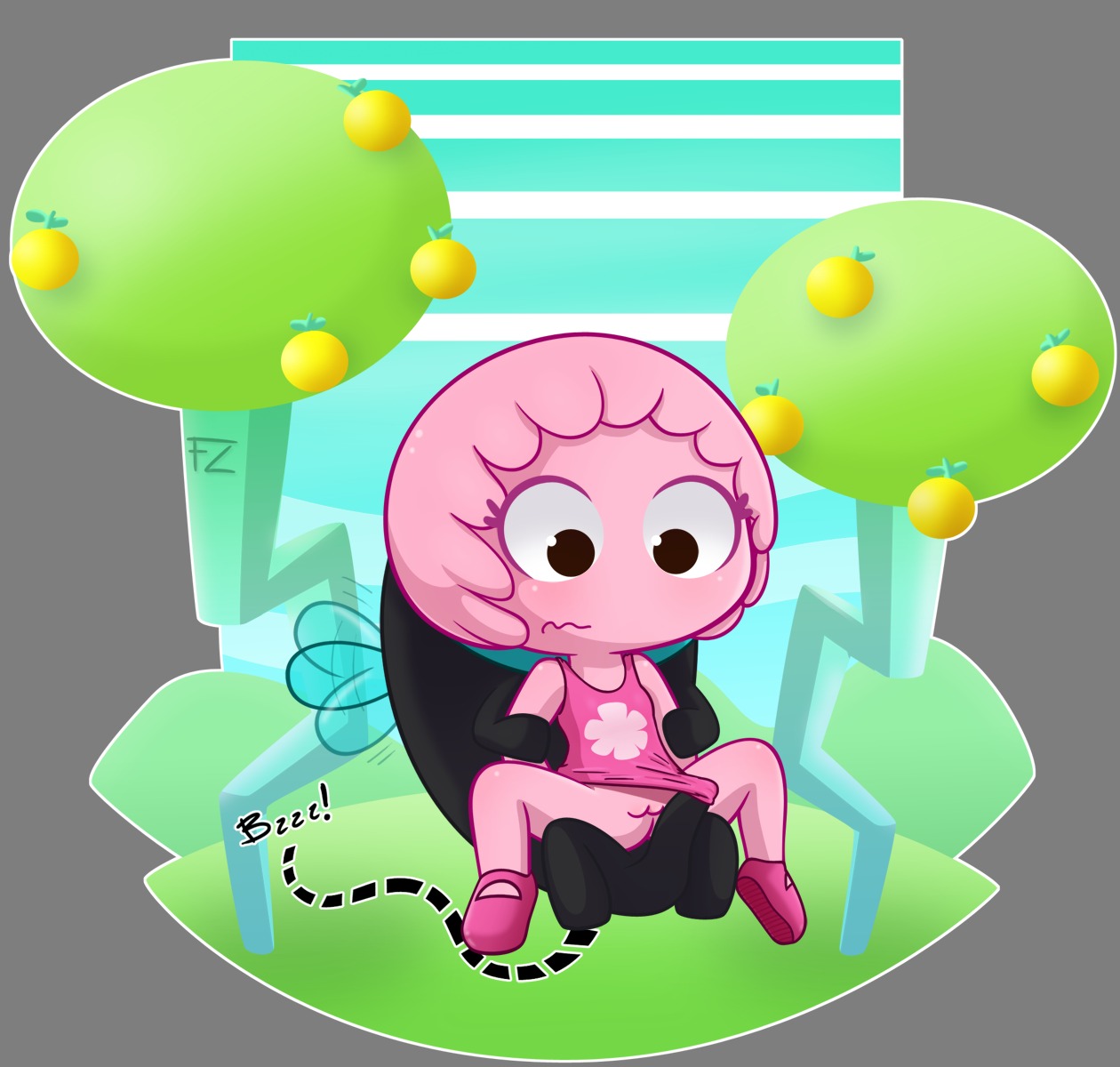 dodo_(jelly_jamm) female frozenzombie jelly_jamm pink_hair pink_shirt rita_(jelly_jamm) rule34 shirt shortstack tagme