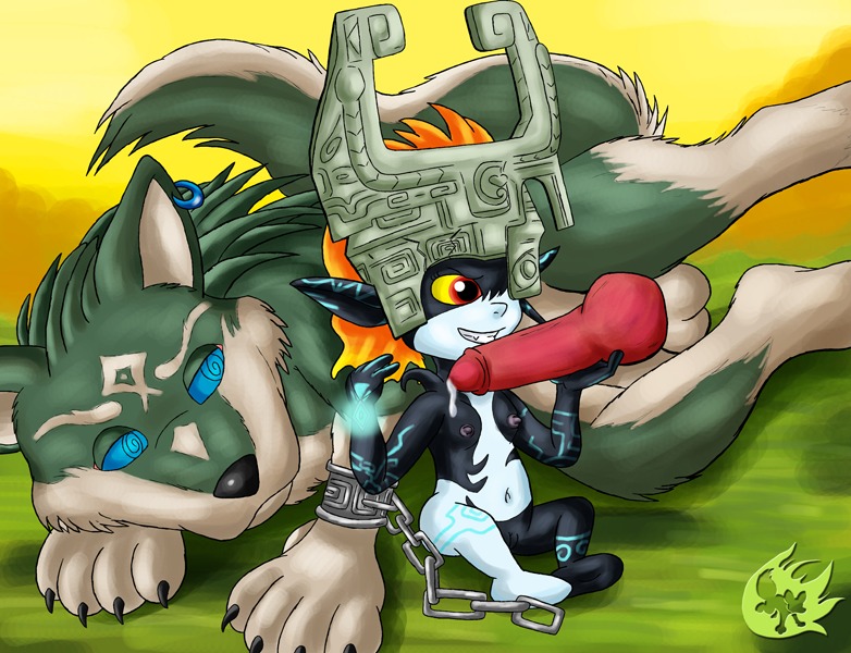 1boy 1girls 2d broken_chain broken_restraints female feral imp_midna link male midna nintendo penis rule34 shackles straight_hair the_legend_of_zelda twili twilight_princess wolf_link