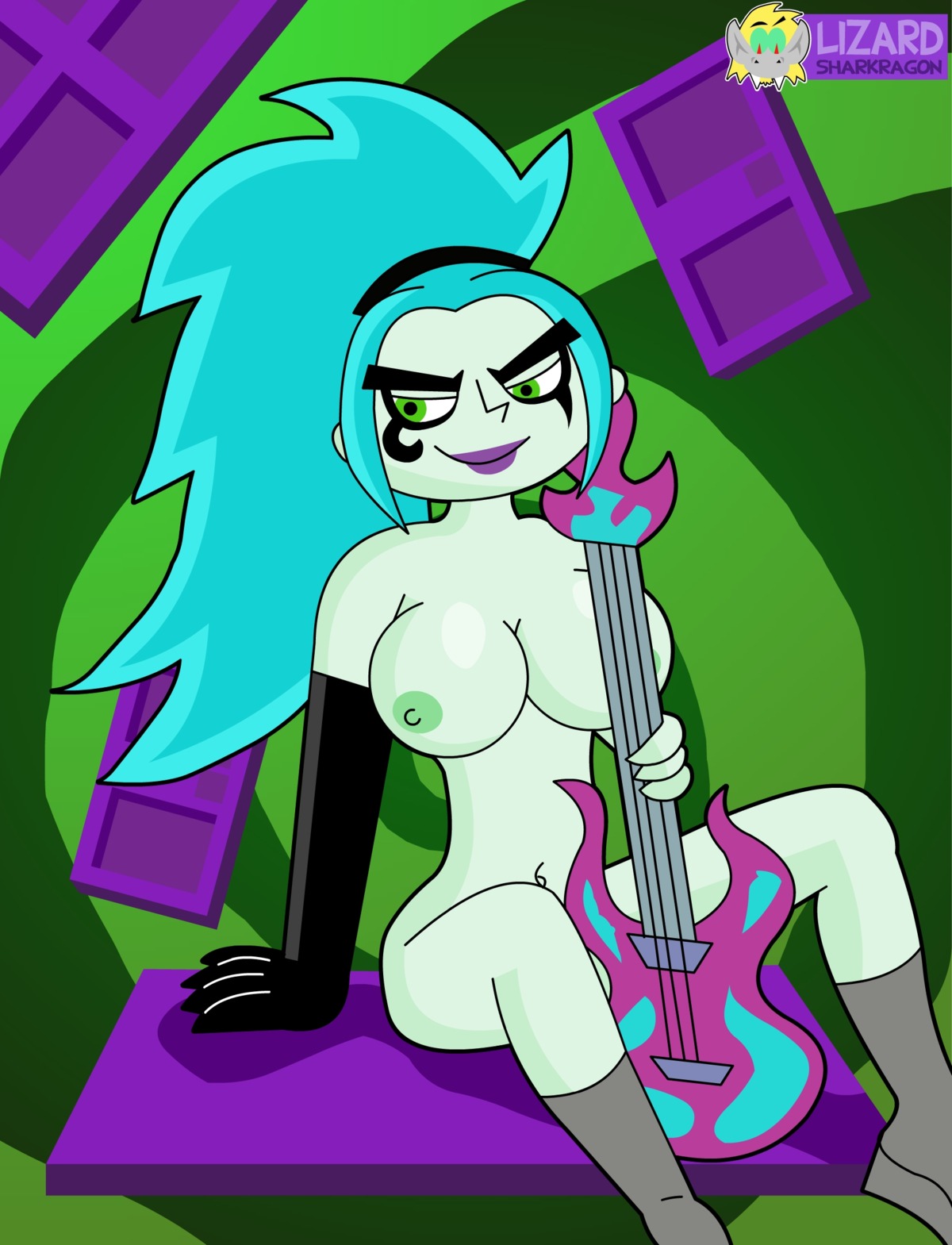 danny_phantom ember_mclain female lizardsharkragon rule34 tagme