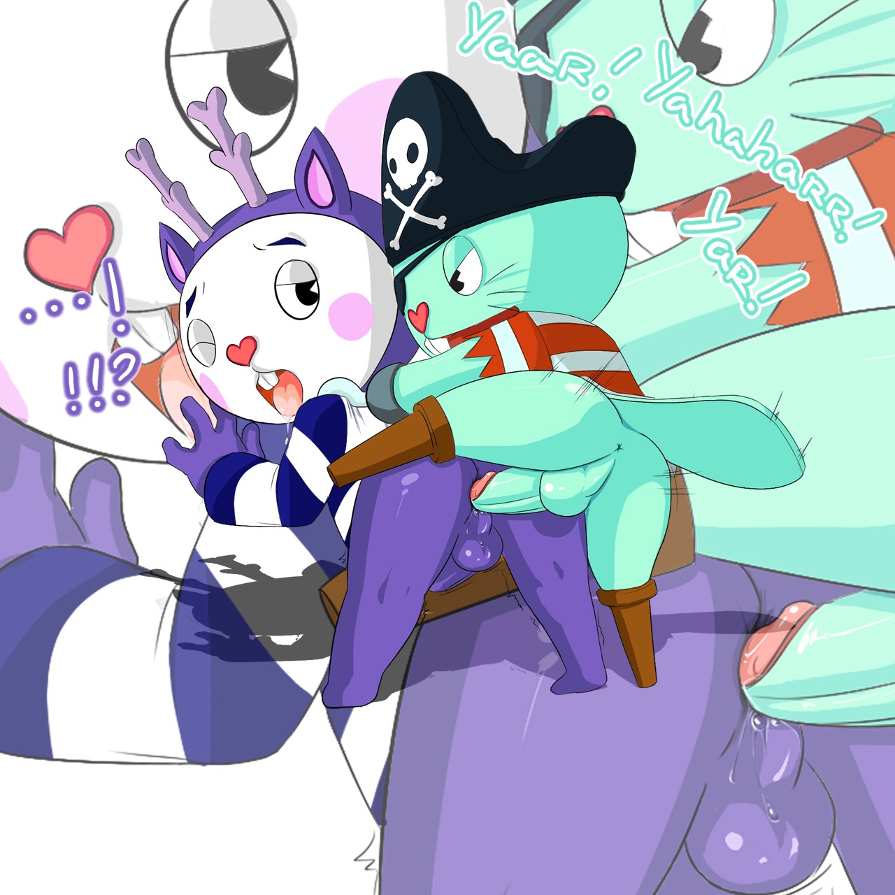 2boys anal anal_penetration anal_sex anthro deer furry gay happy_tree_friends interspecies male male_only mime mime_(htf) mondo_media mustelid otter penis rule34 russell russell_(htf) sex shiroisora tagme toony yaoi
