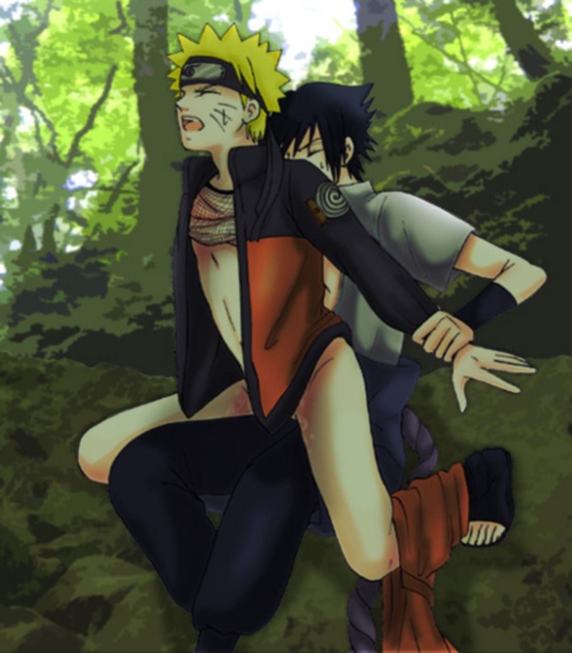 2boys human male male_only multiple_males naruto naruto_(series) rule34 sasuke_uchiha uzumaki_naruto yaoi