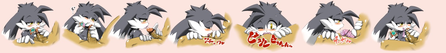 absurd_res after_fellatio after_oral after_sex anthro anthro_penetrated bandai_namco bedroom_eyes between_legs black_body black_fur black_nose blush blush_lines bodily_fluids censor_bar censored censored_genitalia censored_penis cheek_tuft claws condom condom_in_mouth cum digital_media_(artwork) dipstick_ears domestic_cat duo e621 ear_markings erection eyes_closed facial_tuft felid feline felis fellatio filled_condom filled_condom_pullout finger_claws front_view fur genital_fluids genitals half-erect hand_on_another's_penis hand_on_leg hand_on_penis hand_on_thigh hands_on_legs hands_on_thighs head_in_crotch heart_symbol hi_res holding_another's_penis holding_condom holding_object holding_penis human human_on_anthro human_penetrating human_penetrating_anthro imminent_fellatio imminent_oral imminent_sex ineffective_censorship interspecies japanese_sound_effects japanese_text klonoa klonoa_(series) linear_sequence long_ears long_image looking_at_another looking_at_another's_penis looking_at_genitalia looking_at_partner looking_at_penis looking_up looking_up_at_another looking_up_at_partner male male/male male_penetrated male_penetrating male_penetrating_male mammal markings mouth_hold multi_frame_sequence multicolored_body multicolored_ears multicolored_fur narrowed_eyes nude object_in_mouth one_eye_closed one_row_layout oral oral_only oral_penetration orgasm penetration penile penile_penetration penis penis_grab penis_in_mouth pink_background precum putting_on_condom putting_on_condom_with_mouth safe_sex seductive sequence seven_frame_image sex sexual_barrier_device shaolin_bones shy side_view simple_background sloppy_seconds smile sweat tan_body tan_skin tears tears_of_pleasure text tongue tongue_out tongue_out_fellatio tuft two_tone_body two_tone_ears two_tone_fur vein veiny_penis wearing_condom white_body white_fur wide_image yellow_eyes young young_anthro young_male