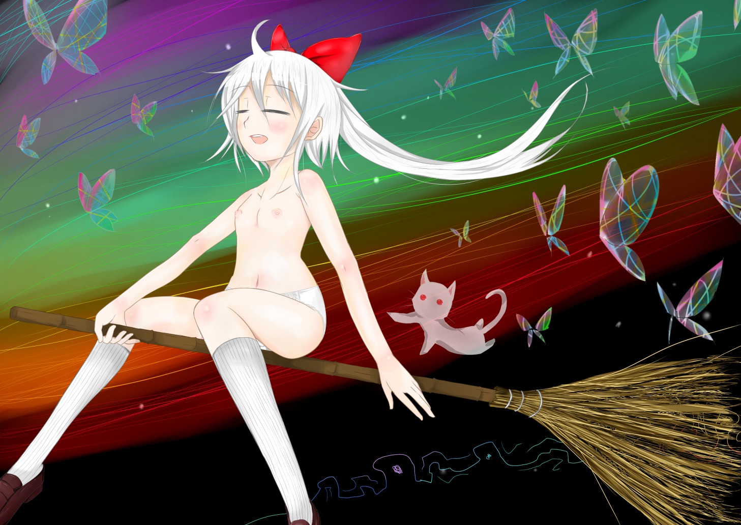 .flow broom broom_riding female rule34 sabitsuki tagme witch