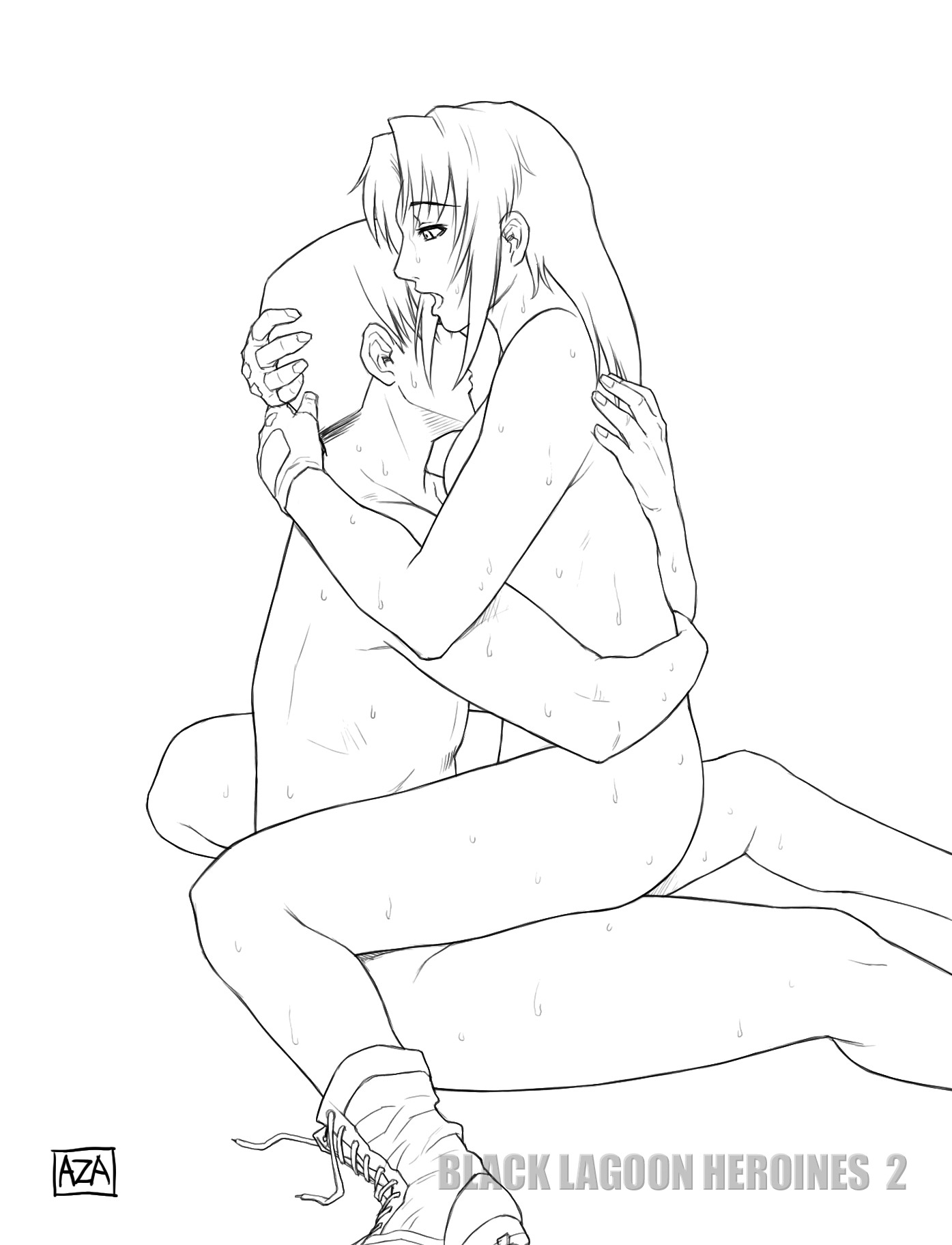 azasuke black_lagoon female okajima_rokuro pussy revy rule34 sex vaginal_penetration