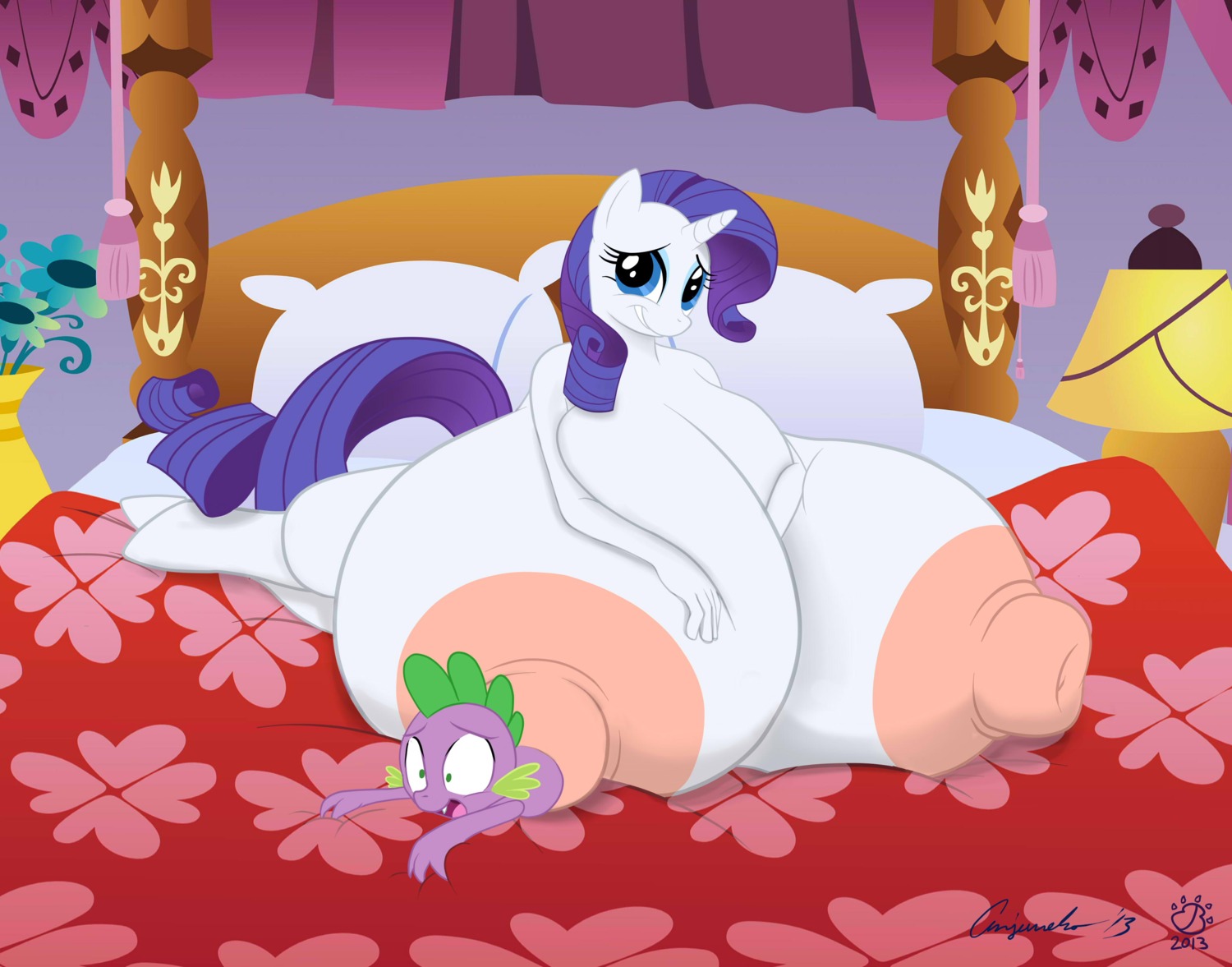 2013 absurd_res anjuneko anthro anthrofied badgerben bed big_breasts blue_eyes breast_vore breasts dragon duo e621 equid equine female female_penetrated female_pred friendship_is_magic fur furniture hair hasbro hi_res horn huge_breasts hyper hyper_breasts inside lying male male/female male_penetrating male_penetrating_female mammal my_little_pony mythological_creature mythological_equine mythological_scalie mythology nipple_fetish nipple_penetration nipple_play nipple_vore nipples on_front penetration pillow purple_hair rarity_(mlp) scalie sex signature smile spike_(mlp) unicorn unusual_vore vore what_has_magic_done white_body white_fur