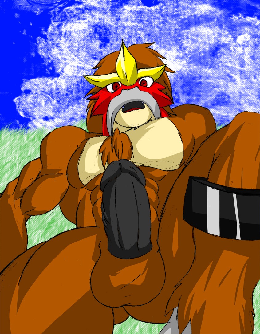 color entei fur furry male male_only nintendo pokemon rule34 solo