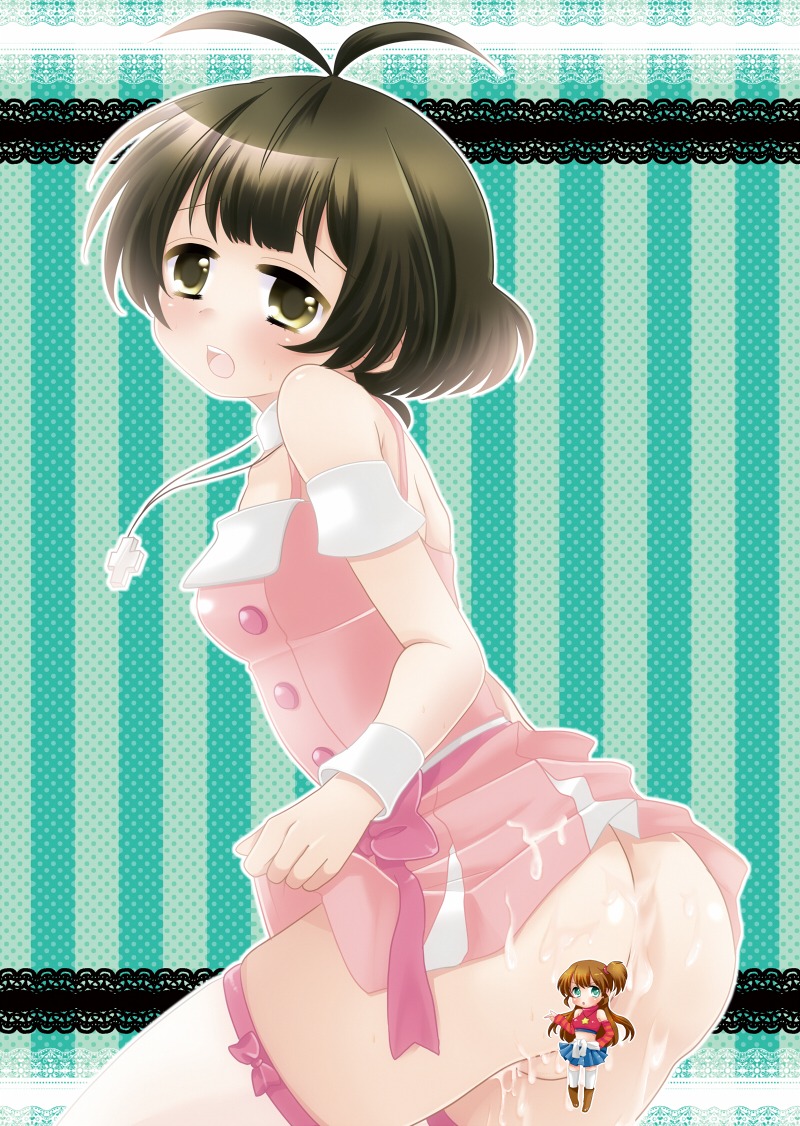 1boy crossdressing crossdressing_male femboy idolmaster male male_only rule34 ryou_akizuki solo solo_male tagme