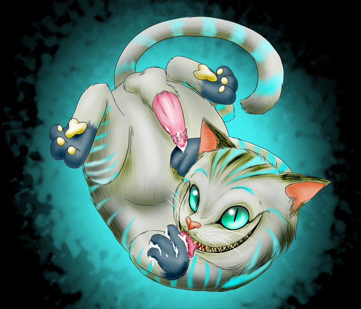 1boy alice_in_wonderland alice_in_wonderland_(2010_film) animal_genitalia cheshire_cat cheshire_cat_(2010) cheshire_cat_(disney) darthglacier disney feline_penis feral male penis rule34 tagme tim_burton