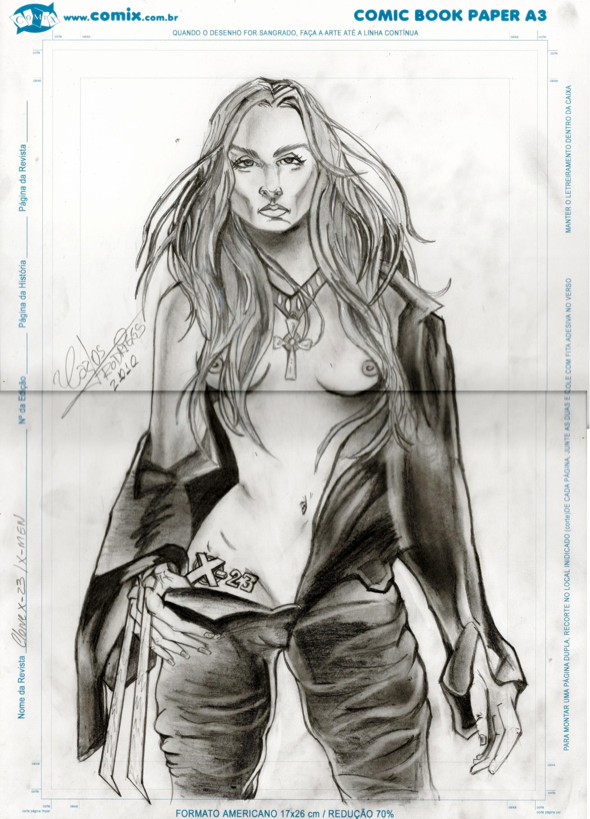 female marvel marvel_comics monochrome new_x-men rule34 straight_hair x-23 x-force x-men