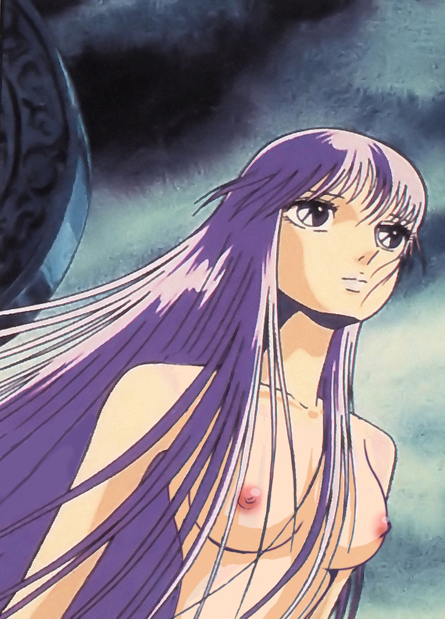 1girls athena_(saint_seiya) breasts female goddess long_hair purple_hair rule34 saint_seiya saori_kido shounen_jump tagme
