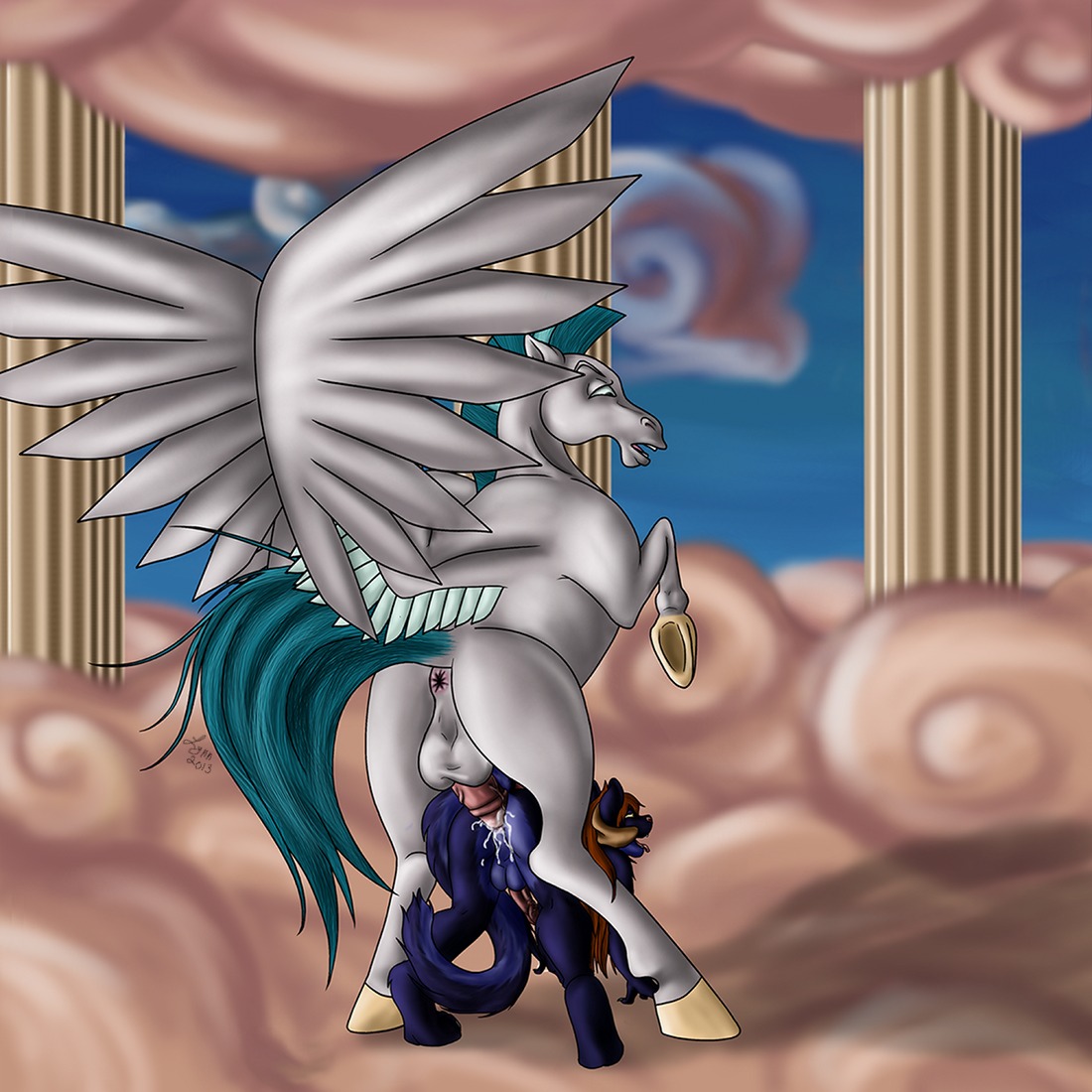 1:1 anal anal_orgasm anal_penetration anthro anthro_on_feral anthro_penetrated bestiality bodily_fluids cum cum_in_ass cum_inside cum_while_penetrated cumshot disney disney's_hercules dominant duo e621 ejaculation equid equine feathered_wings feathers felid femboy feral feral_penetrating feral_penetrating_anthro genital_fluids hands-free hooves horse interspecies jackalope_(artist) larger_dom larger_male looking_pleasured male male/male male_on_bottom male_on_feral male_on_top male_penetrated male_penetrating male_penetrating_male mammal mythological_creature mythological_equine mythology on_bottom on_top orgasm outside pegasus pegasus_(disney) penetration penile penile_penetration penis_in_ass pernax quadruped sex simultaneous_orgasms size_difference sky smaller_male tail wings