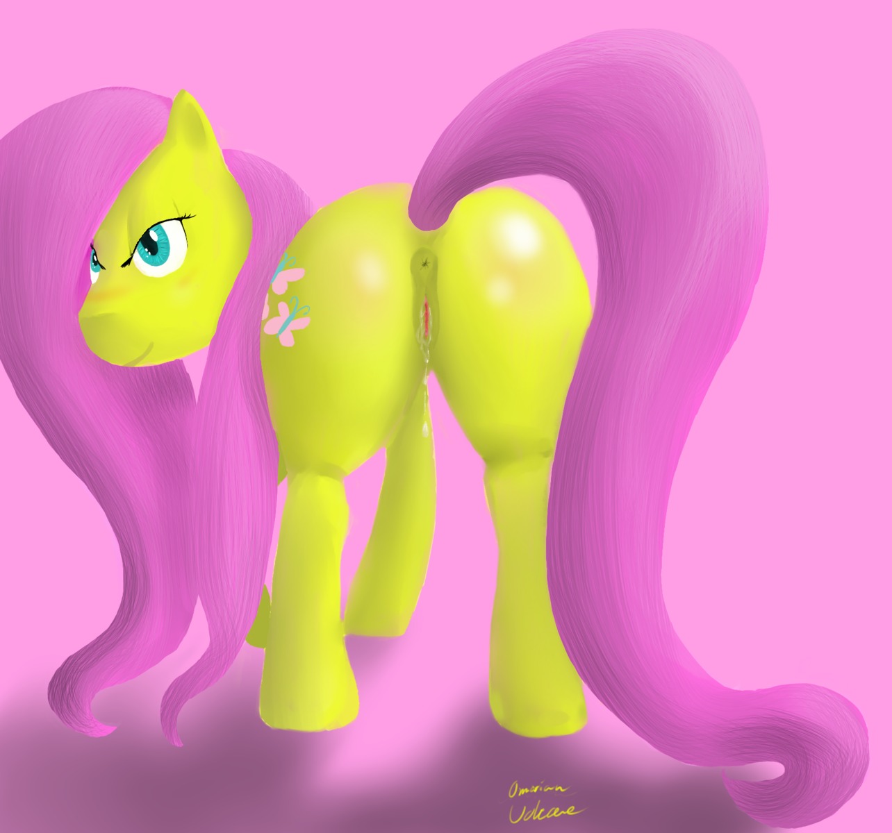 equine female feral fluttershy_(mlp) friendship_is_magic horse my_little_pony pony rule34 smooth_skin tagme tail