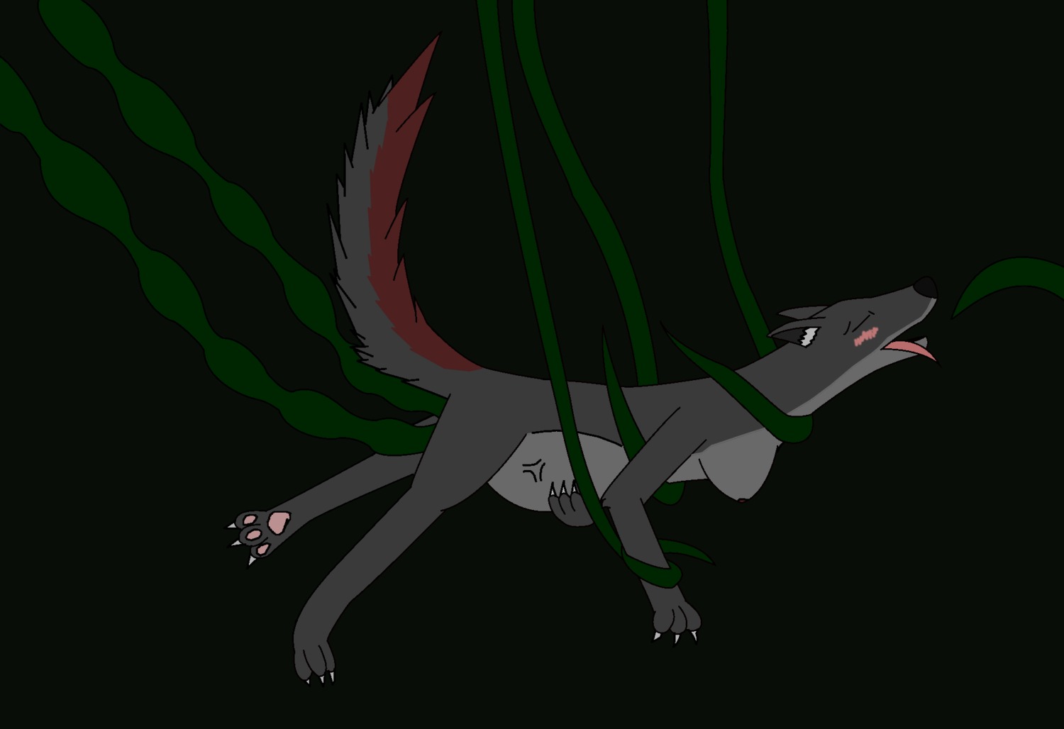 2013 anal anal_penetration anthro archived_source black_background blush breasts canid canine canis e621 egg egg_insertion eyes_closed female flare_dragon_soldier forced hi_res inflation mammal oviposition ovipositor penetration raised_tail rape sex simple_background solo tail tentacle_ovipositor tentacles vaginal vaginal_penetration wolf