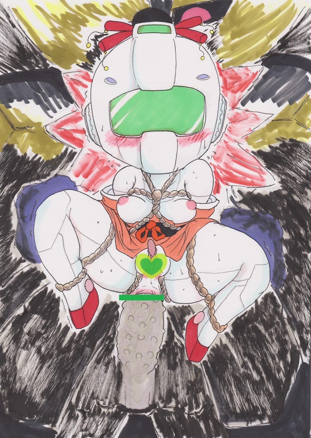 bondage breasts censored female gundam humanoid ken_hayakawa mecha mecha_focus mecha_girl mobile_suit mobile_suit_gundam rgm-79_gm robot_girl rule34 tagme