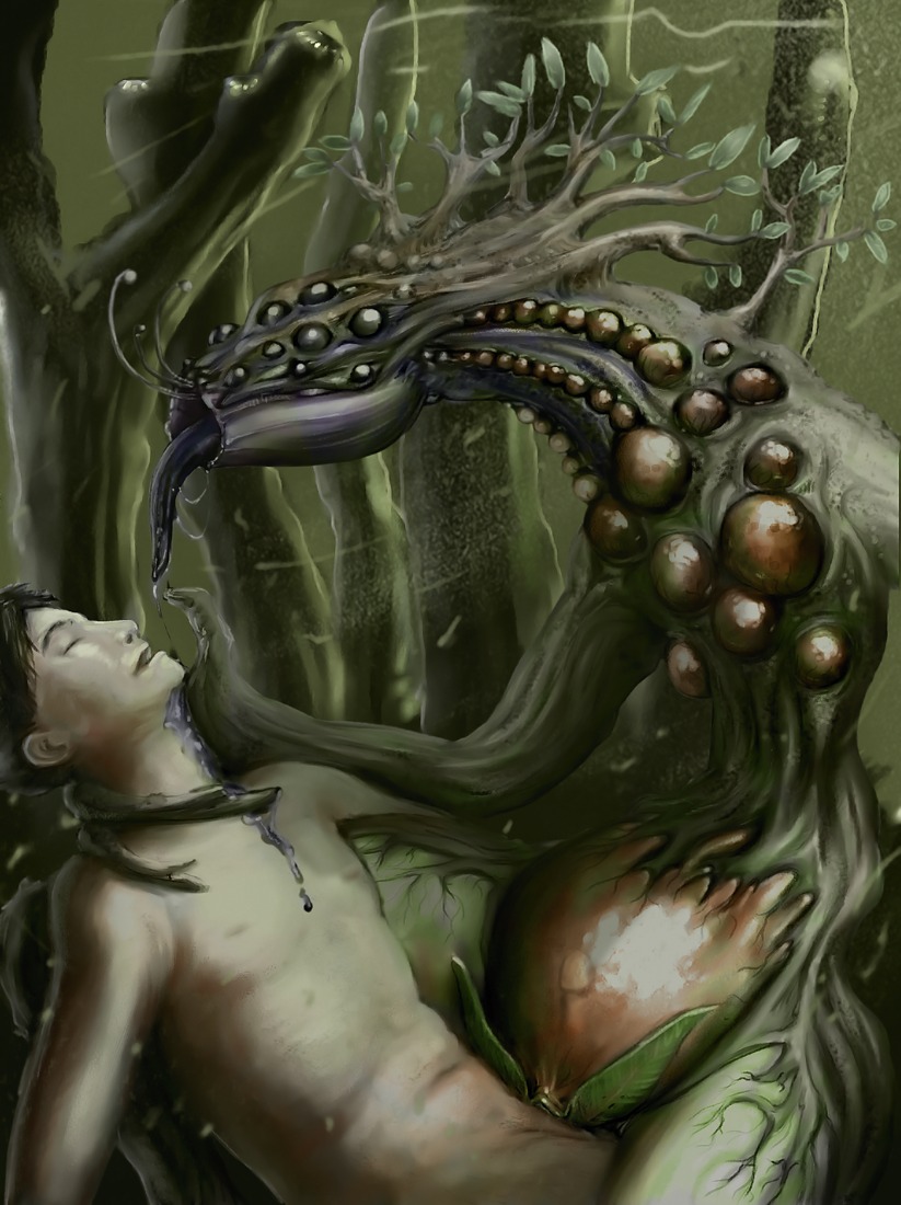 alien cowgirl_position detailed_background duo e621 elemental_creature female female_on_top female_penetrated flora_fauna from_front_position genitals human interspecies leaf male male/female male_on_bottom male_penetrating male_penetrating_female mammal meandraco nature nude on_bottom on_top outside penetration penile penile_penetration penis penis_in_vagina plant sap sex straddling tongue tongue_out vaginal vaginal_penetration vulva wood