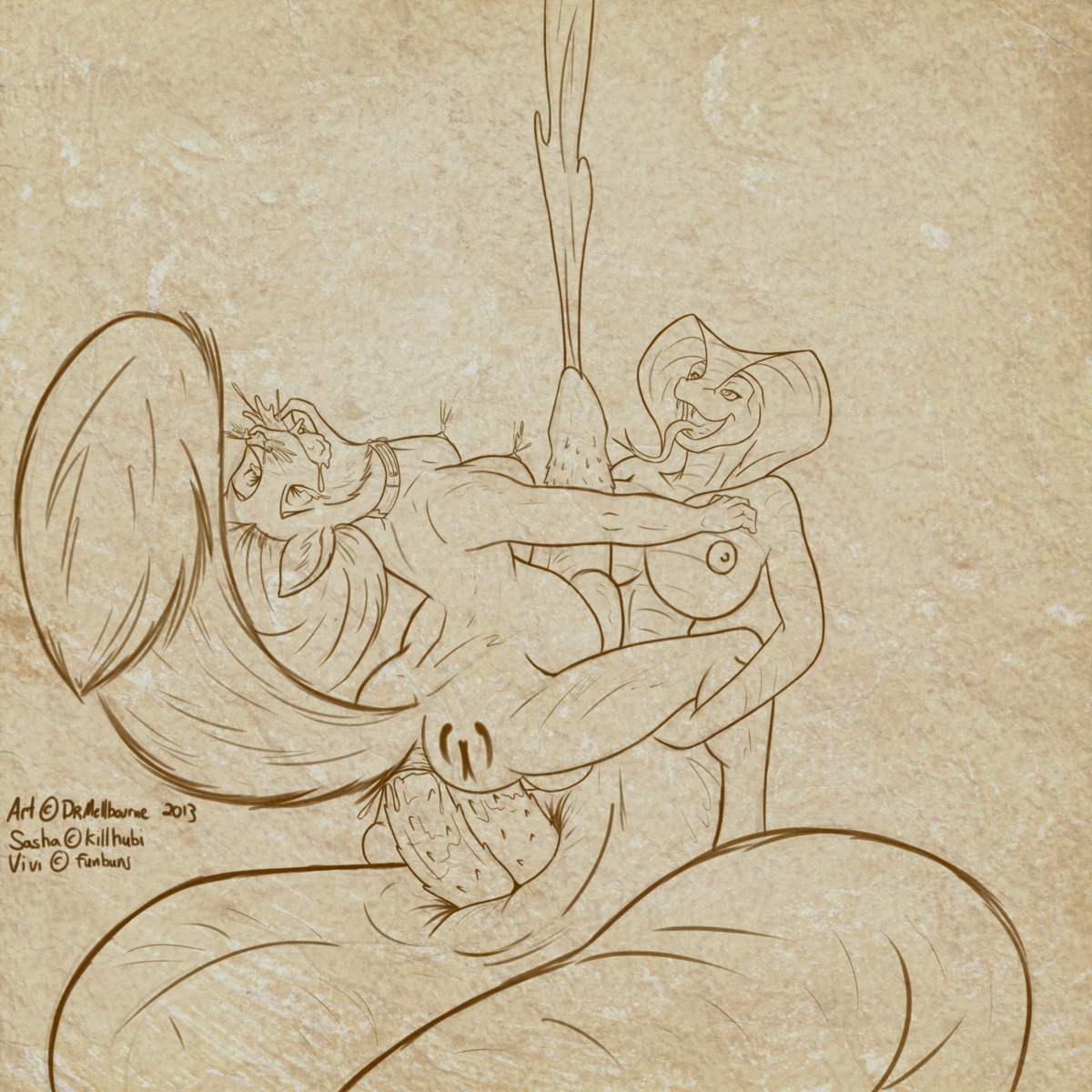 1:1 2013 2_penises anal anal_penetration anal_stretching animal_genitalia animal_penis anthro anthro_on_anthro anthro_penetrated anthro_penetrating anthro_penetrating_anthro apode balls barbed_canine_penis big_breasts big_penis biped bodily_fluids bodily_fluids_from_mouth bodily_fluids_in_ass bodily_fluids_in_mouth breasts butt canine_genitalia canine_penis collar cum cum_from_mouth cum_from_nose cum_in_mouth cum_in_nose cum_inflation cum_inside cum_through cum_while_penetrated cumshot dated double_anal double_penetration draconcopode drmellbourne duo e621 ejaculation erection excessive_cum excessive_genital_fluids feline_genitalia feline_penis forked_tongue fur genital_fluids genitals gynomorph gynomorph/gynomorph gynomorph_penetrated gynomorph_penetrating gynomorph_penetrating_gynomorph gynomorph_penetrating_intersex hemipenes hi_res hybrid hybrid_genitalia hybrid_penis inflation intersex intersex/intersex intersex_penetrated intersex_penetrating intersex_penetrating_gynomorph intersex_penetrating_intersex knot leaning leaning_backward legless monochrome multi_genitalia multi_penis naga nipples non-mammal_breasts non-mammal_nipples open_mouth overflow penetration penile penile_penetration penile_spines penis penis_in_ass reptile sasha_mclean scales scalie serpentine sex signature snake snake_hood tongue tongue_out vivi_(funbuns) year