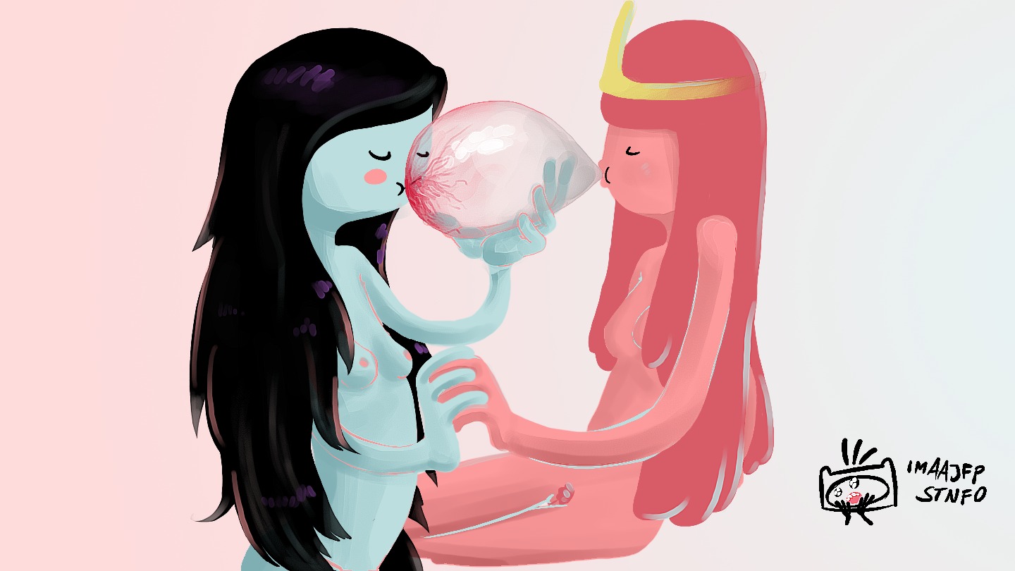 adventure_time female imaajfpstnfo marceline multiple_females multiple_girls princess_bubblegum rule34 yuri