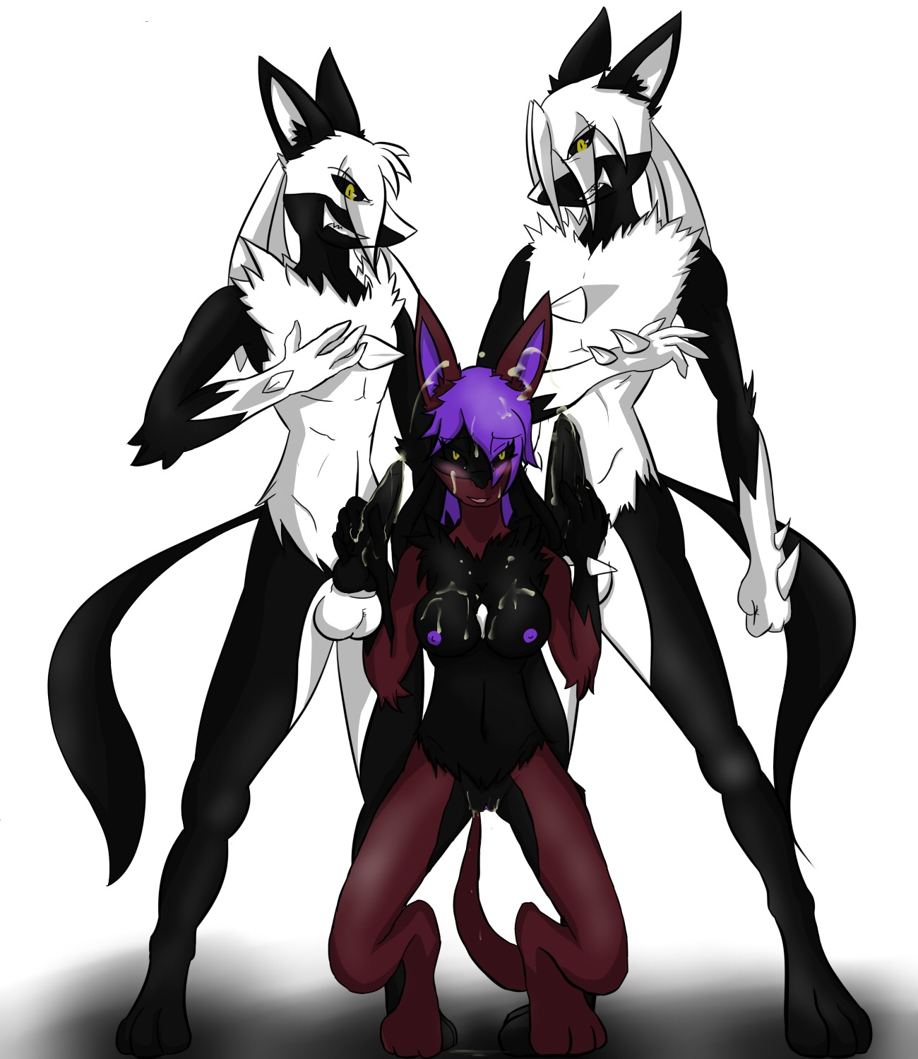 anthro balls blush bodily_fluids breasts canid canine cirilo cum cum_inside darius_(hellfyre77) e621 erection female fur generation_4_pokemon genital_fluids genitals group hair hellfyre77 hi_res incest_(lore) lucario male male/female mammal nintendo nipples nude oral penis pokemon pokemon_(species) scarlett_(redimplight) sibling_(lore) tail vulva wet