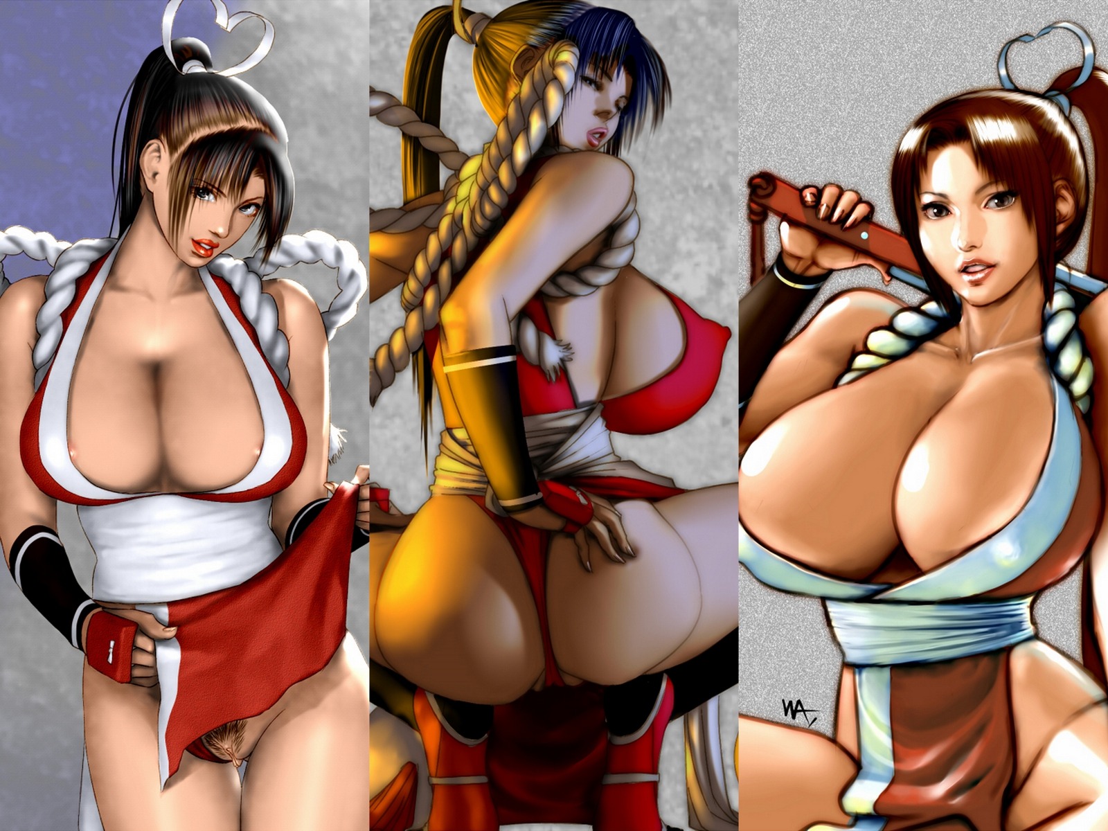 fatal_fury female female_only human king_of_fighters mai_shiranui rule34 snk solo wakino_keibun