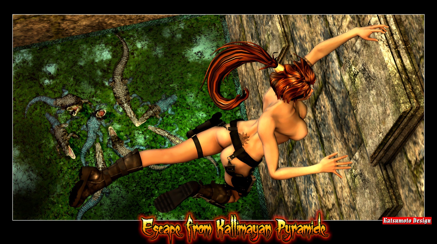 3d female female_only human lara_croft lara_croft_(classic) rule34 signature solo tagme text tomb_raider tomb_raider_(classic)