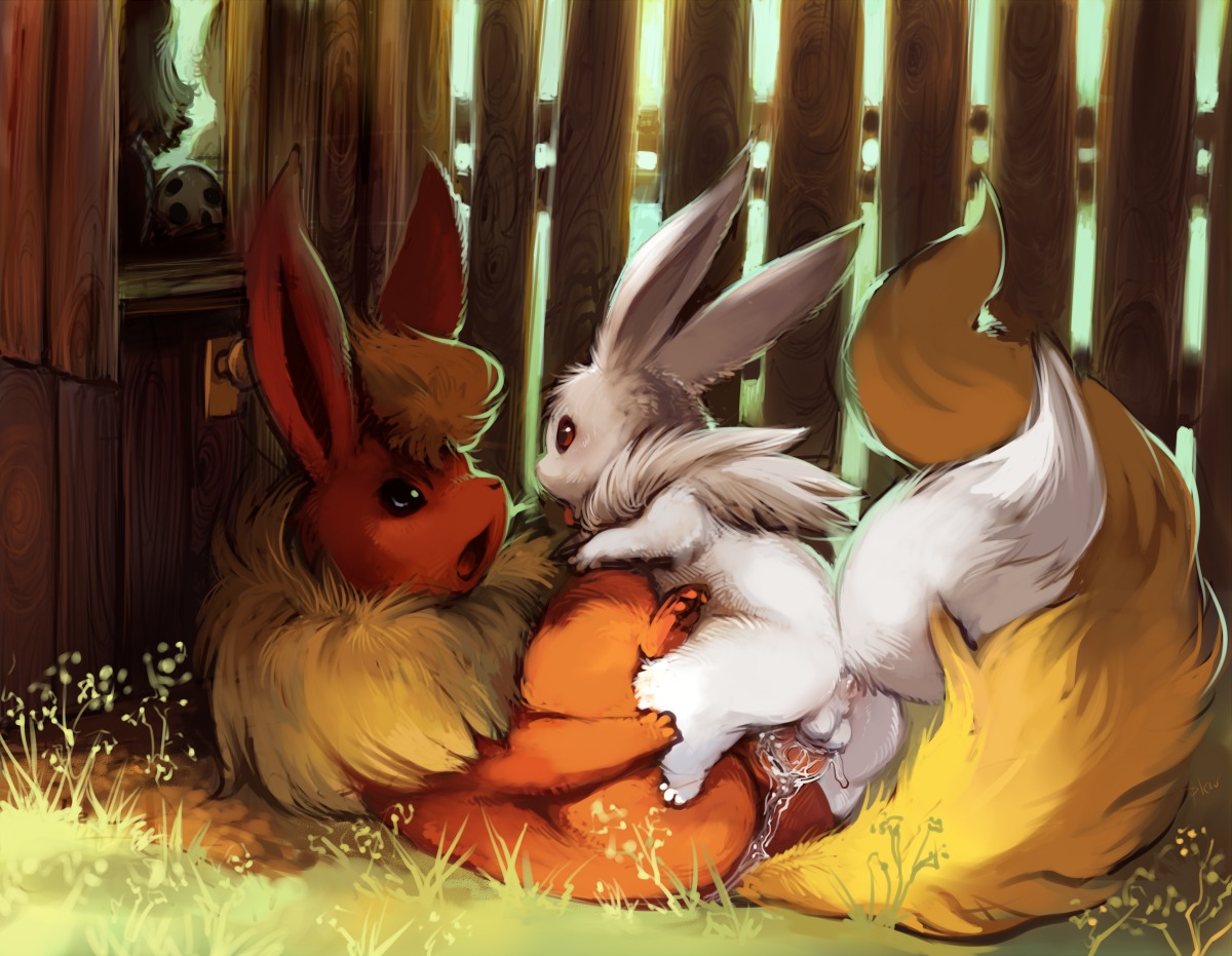 1boy 1girls 2010 balls detailed_background eevee eeveelution female feral feral_on_feral flareon furry knot male pok&eacute;mon_(species) pokemon pokemon_(species) purplekecleon rule34 shiny_pokemon size_difference tail