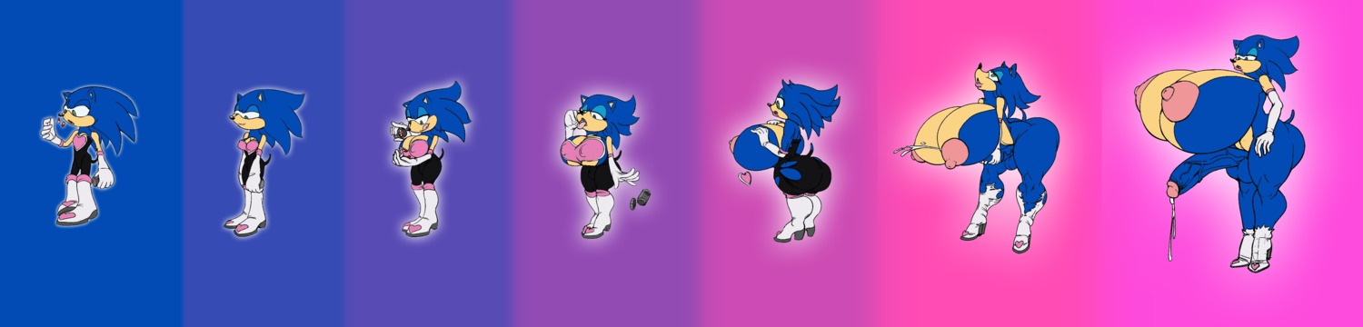 anthro balls blue_fur boots breasts clothes color cosplay crossplay feral fur furry futa_transformation futanari hedgehog high_heels intersex male male_to_futa mti_transformation nude penis rule34 sega side_view sonic_(series) sonic_the_hedgehog sonic_the_hedgehog_(series) standing tagme testicles transformation