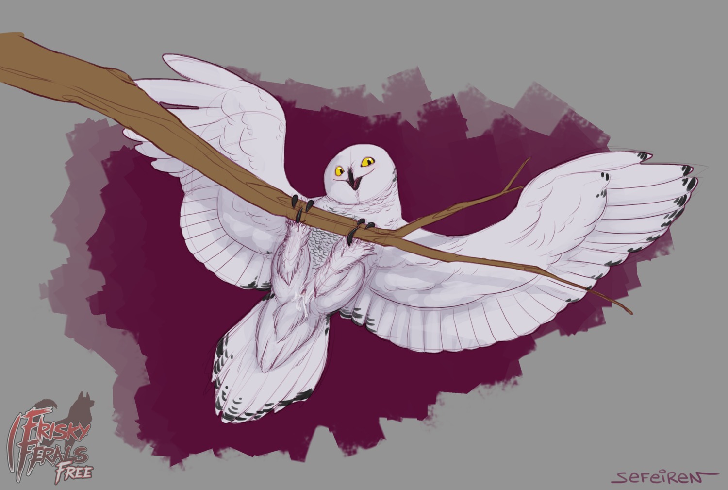 2014 abstract_background ambiguous_gender anatomically_correct animal_genitalia avian avian_butt beak bird bodily_fluids claws cloaca conditional_dnp cum cum_on_cloaca e621 feathered_wings feathers feral frisky_ferals genital_fluids genitals hi_res horned_owl owl presenting rictal_bristles sefeiren simple_background snowy_owl solo spread_wings spreading true_owl wings yellow_eyes