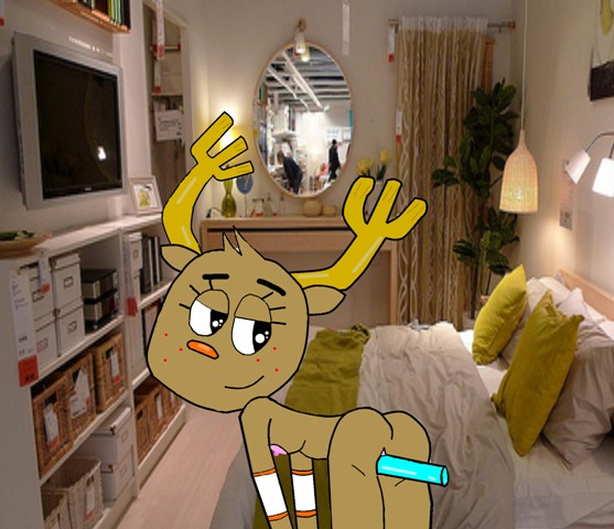 1girls anthro ass bedroom bedroom_eyes breasts cartoon_network cervine deer dildo female female_only looking_back nipples nude nudity penny_fitzgerald penny_fitzgerald_(before_canon_real_form) pussy rule34 sex_toy sideboob solo tagme the_amazing_world_of_gumball vaginal_insertion vulva