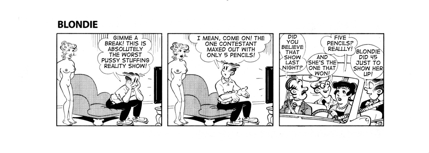 blondie_(comic) blondie_bumstead clothing comic_strip dagwood_bumstead edit female human rule34 tagme