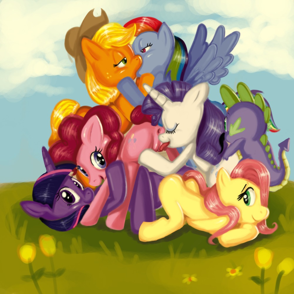 1:1 2011 anus applejack_(mlp) ass_up bisexual blue_body blue_feathers blue_fur butt clothing cloud cunnilingus cutie_mark d.w. dragon e621 earth_pony equid equine eyes_closed facial_hair feathered_wings feathers female female/female feral feral_on_feral fluttershy_(mlp) freckles friendship_is_magic fur gaping genitals green_eyes group group_sex hair half-closed_eyes hasbro hat headgear headwear horn horse interspecies kiss_on_lips kissing looking_at_viewer looking_back lying male male/female mammal mane_six_(mlp) multicolored_hair mustache my_little_pony mythological_creature mythological_equine mythological_scalie mythology narrowed_eyes on_back open_mouth open_smile oral orange_body orgy outside pegasus pink_body pink_fur pink_hair pinkie_pie_(mlp) pony purple_body purple_eyes purple_fur purple_hair rainbow rainbow_dash_(mlp) rainbow_hair rarity_(mlp) scalie sex sky smile spike_(mlp) tail twilight_sparkle_(mlp) two_tone_hair unicorn vaginal vulva white_body wing_boner wings yellow_body yellow_feathers