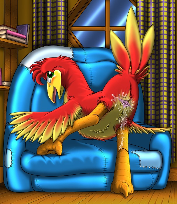 2014 animal_genitalia avian avian_butt banjo-kazooie beak bird blush bodily_fluids book breegull chair cloaca cloaca_juice detailed_background e621 feathered_wings feathers feet female feral furniture genital_fluids genitals happy horizontal_cloaca inside kazooie kitsune_youkai looking_at_viewer looking_back looking_back_at_viewer narrowed_eyes nude open_mouth presenting presenting_cloaca rareware smile solo squint wings