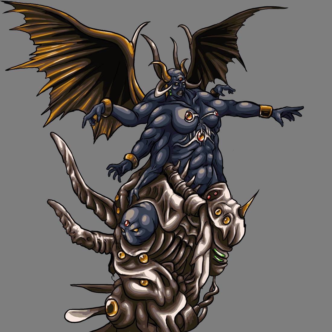 1girls blue_skin female fiend final_fantasy final_fantasy_vi monster oniontrain rule34 rule_63 tagme wings wristbands