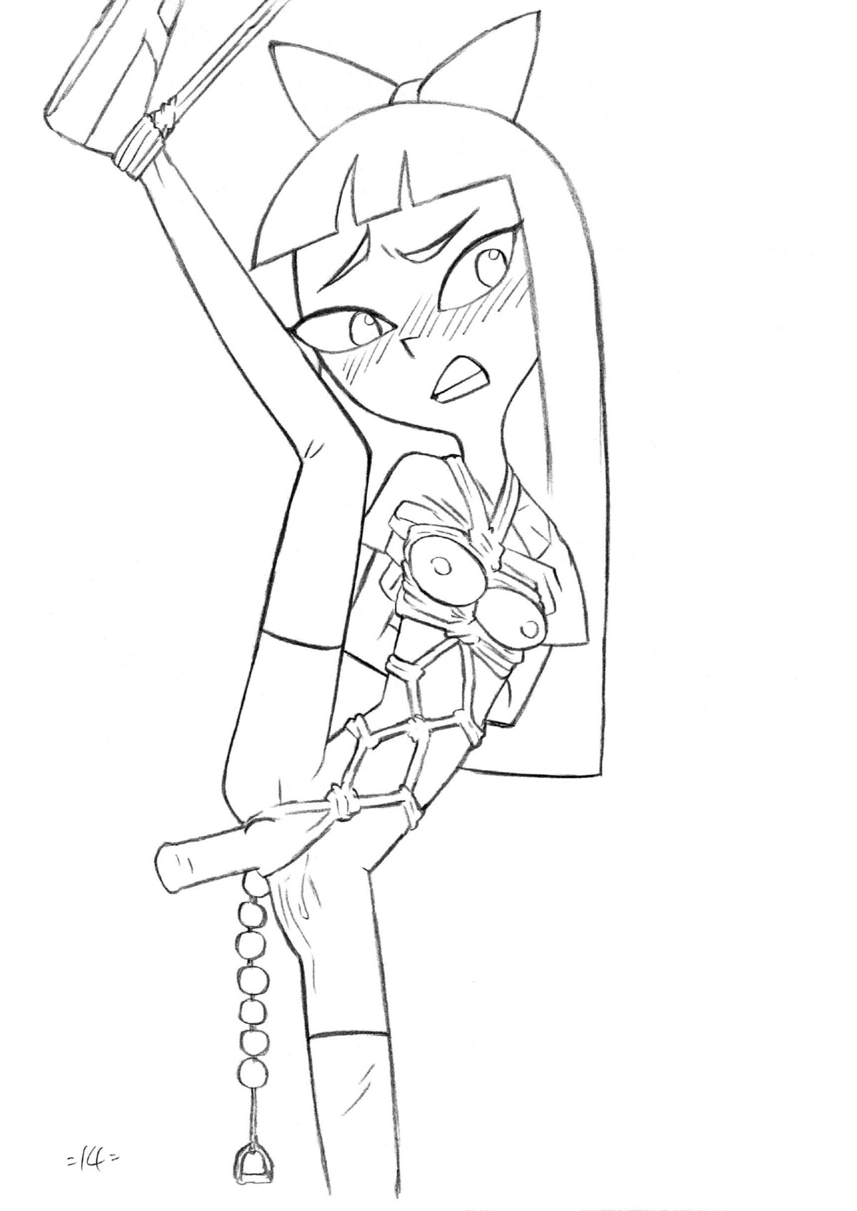 asian_female bondage disney disney_channel disney_xd female monochrome nipples phineas_and_ferb rule34 stacy_hirano tagme union_of_the_snake