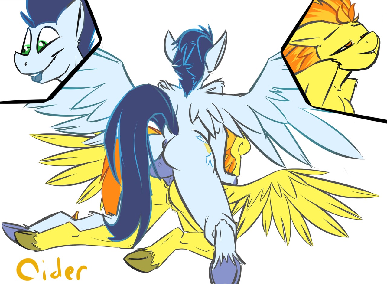 2013 all_fours amber_eyes anal anal_penetration anthro anthrofied anus backsack balls bite biting_lip biting_own_lip blue_body blue_fur blue_hair butt cutie_mark doggystyle duo e621 equid equine erection feathered_wings feathers female female_penetrated friendship_is_magic from_behind_position frumplechuck fur genitals green_eyes hair hasbro hooves lips male male/female male_penetrating male_penetrating_female mammal multicolored_hair my_little_pony mythological_creature mythological_equine mythology nude orange_hair pegasus penetration penis raised_tail self_bite sex simple_background soarin_(mlp) spitfire_(mlp) tail tongue tongue_out two_tone_hair white_background wing_boner wings wonderbolts_(mlp) yellow_body yellow_fur