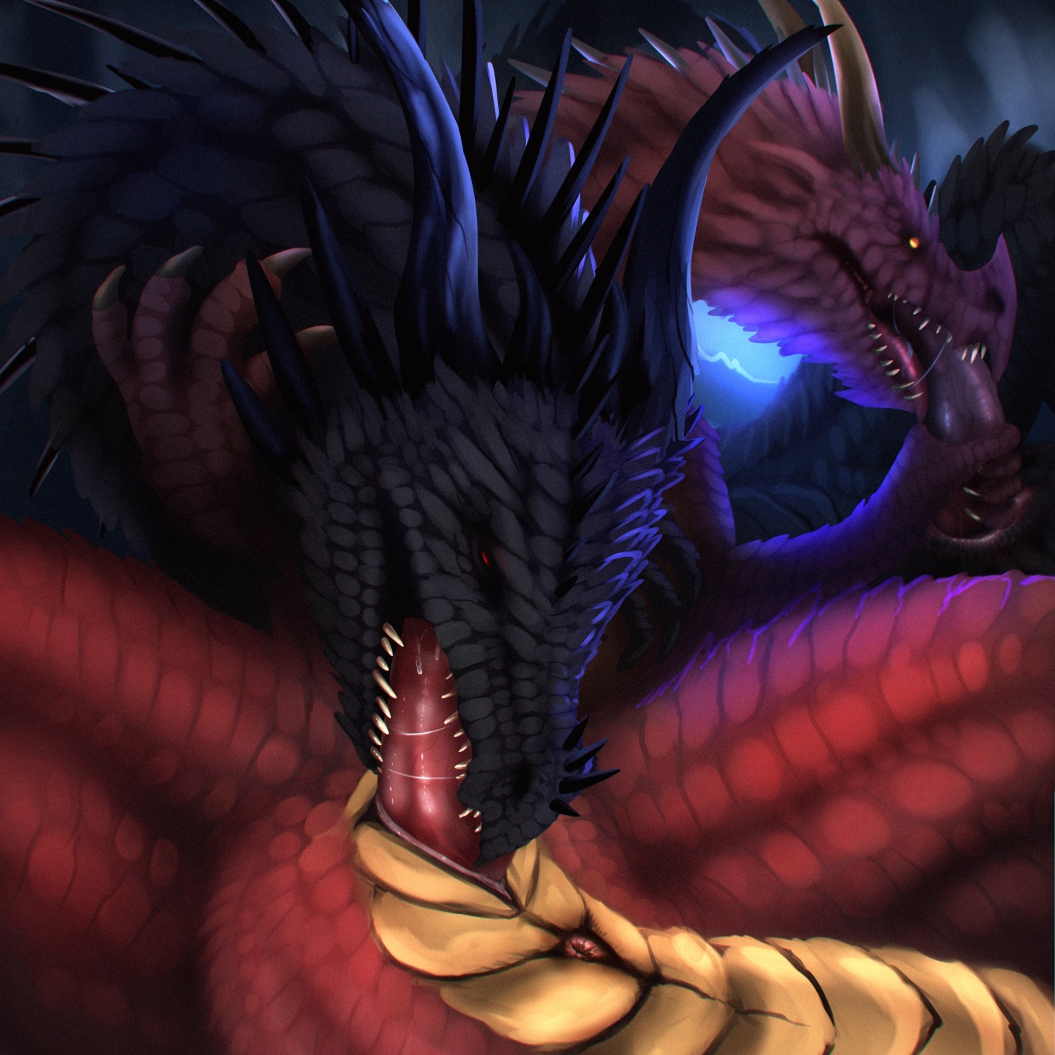 1:1 69_position animal_genitalia anus bodily_fluids claws conditional_dnp drad dradmon dragon duo e621 erection fellatio feral feral_penetrated genital_fluids genital_slit genitals hi_res holding_another's_penis holding_penis horn male male/male male_penetrated male_penetrating male_penetrating_male mythological_creature mythological_scalie mythology nude oral oral_penetration penetration penile penis precum scalie sex syntakkos tail teeth tongue