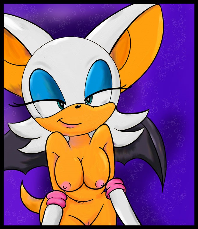 anthro bat big_head breasts clothing female female_only front_view gloves huge_eyes looking_at_viewer monkeycheese mostly_nude rouge_the_bat rule34 solo sonic_(series) tagme toony