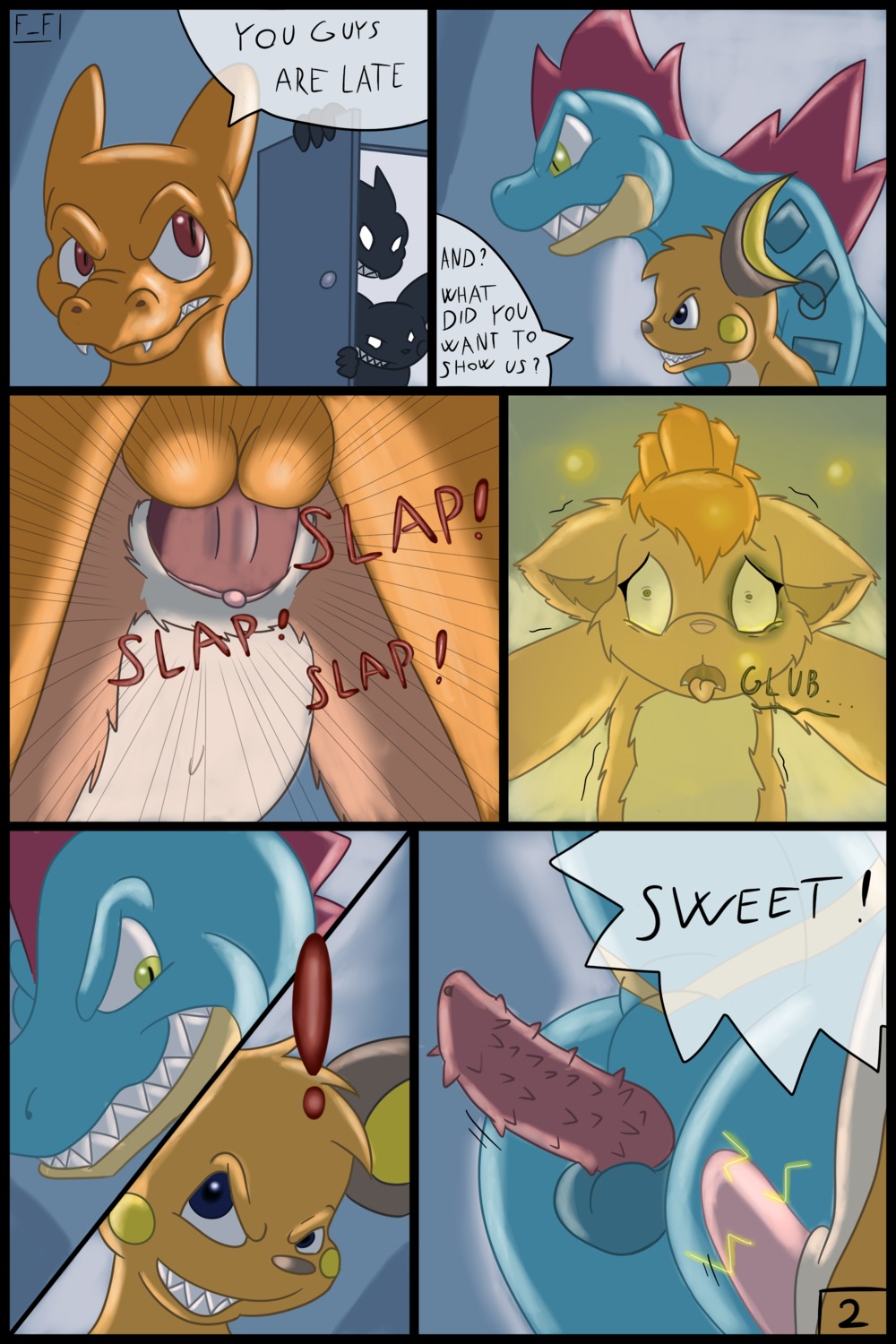 2:3 absurd_res balls blue_eyes bodily_fluids bruised bruised_eye canid canine charizard clitoris comic dialogue dragon e621 electricity electrostimulation english_text erection female feral feraligatr flying_fox_(artist) forced generation_1_pokemon generation_2_pokemon genital_fluids genitals group hi_res interspecies male male/female mammal multi_tail mythological_creature mythological_scalie mythology nintendo nude orange_body orange_skin penetration penile_spines penis pokemon pokemon_(species) raichu rape red_eyes rodent scalie sex tail text urine vaginal vaginal_penetration violence vulpix vulva yellow_eyes