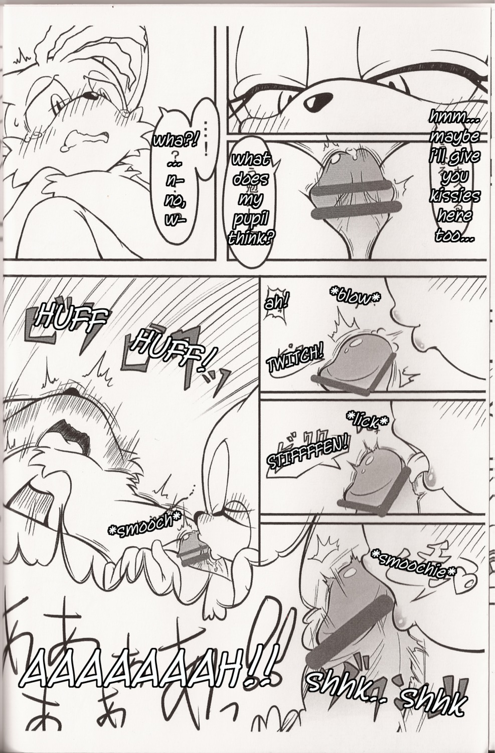 anthro bat big_breasts black_and_white breasts canine censored comic cum dialogue digital fellatio female fox fur male mammal monochrome oral oral_sex penis rouge_the_bat rule34 scan sega sex sonic_(series) sonic_the_hedgehog_(series) straight tails tails_the_fox