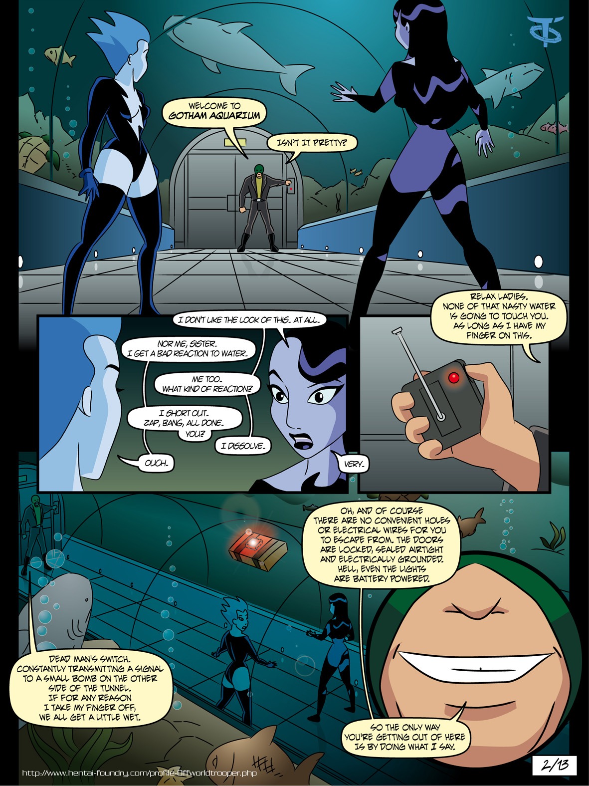 batman_(series) batman_beyond comic crossover dc dc_comics dcau female inque livewire offworldtrooper rule34 superman:_the_animated_series superman_(series) tagme text_bubble