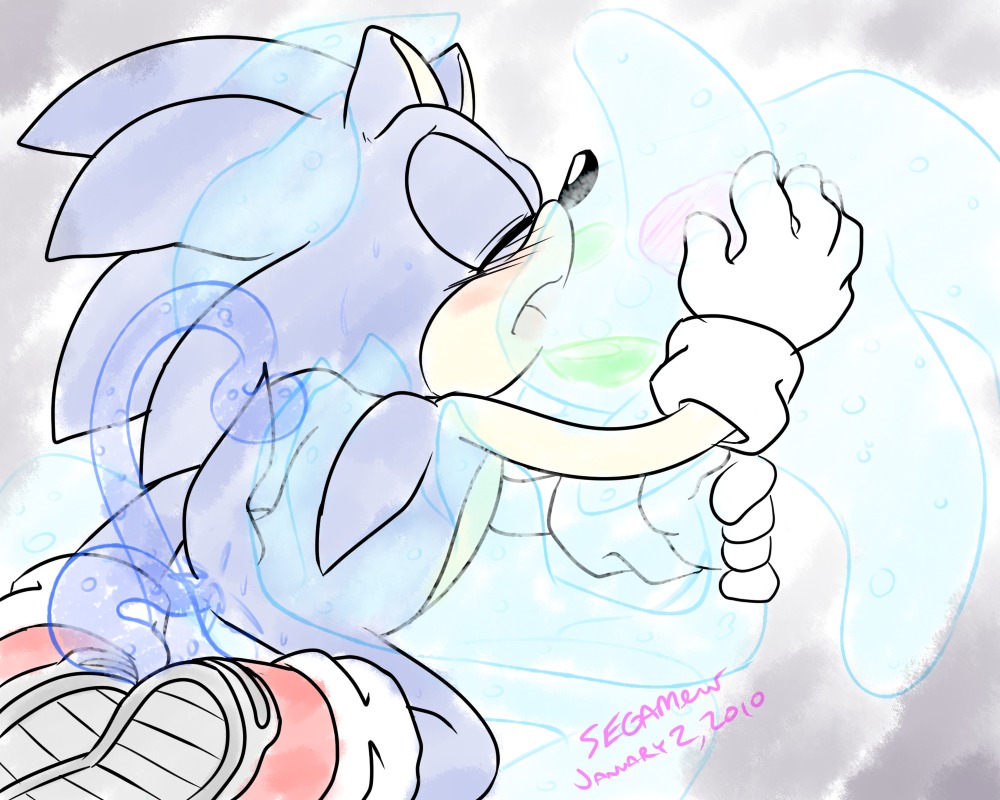 2010 5:4 anal anal_penetration anthro blue_body blue_fur blue_hair blush chaos_(sonic) child clothing consentacles demon duo e621 eulipotyphlan footwear fur green_eyes hair hedgehog male male/male male_penetrated male_penetrating male_penetrating_male mammal open_mouth penetration sega segamew sex shoes sonic_adventure sonic_the_hedgehog sonic_the_hedgehog_(series) tentacles tongue young