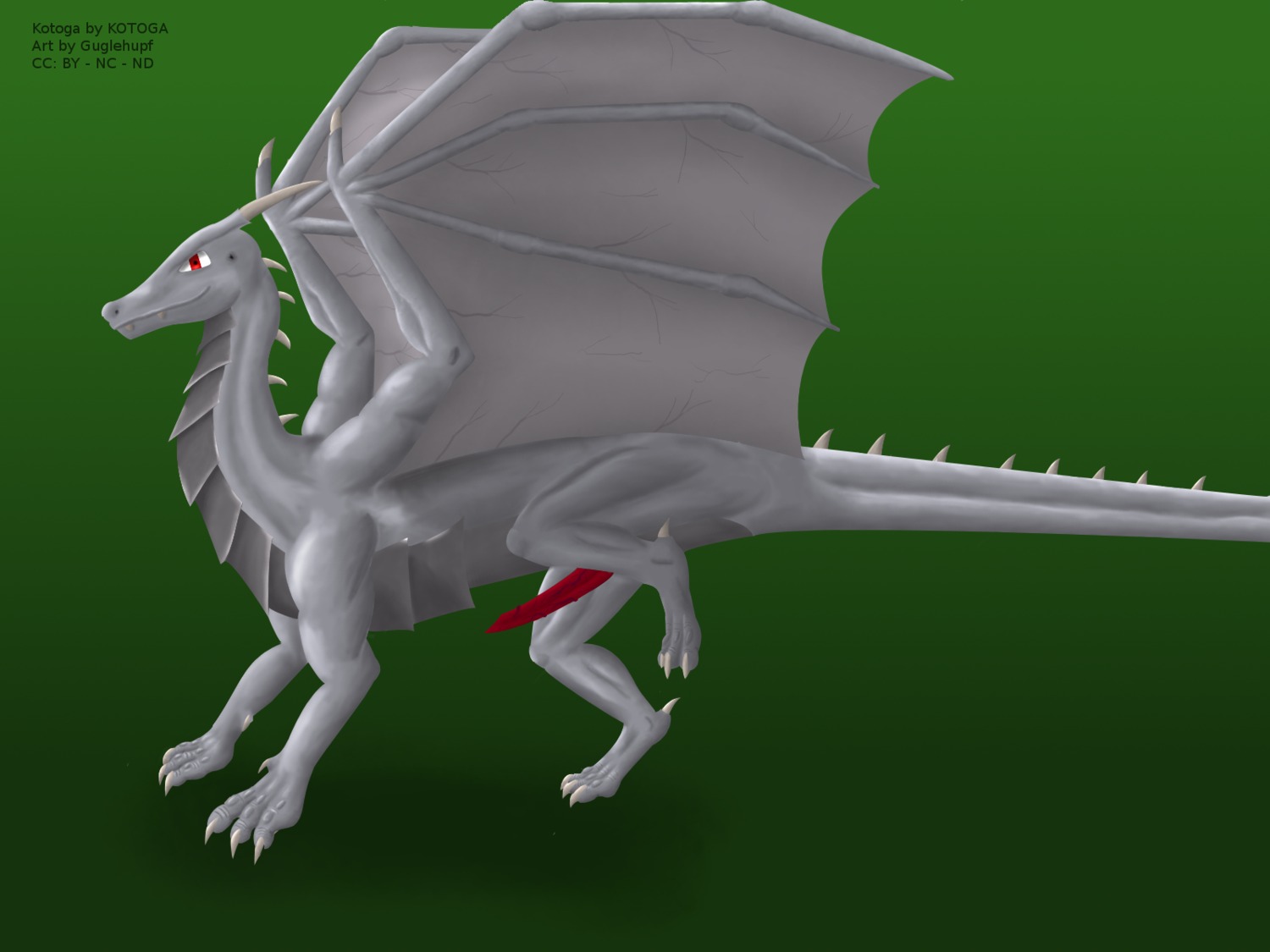 4:3 cc-by-nc-nd creative_commons dragon e621 erection european_mythology feral genitals guglehupf hi_res kotoga male membrane_(anatomy) membranous_wings mythological_creature mythological_scalie mythology nude penis scalie solo tail western_dragon wings