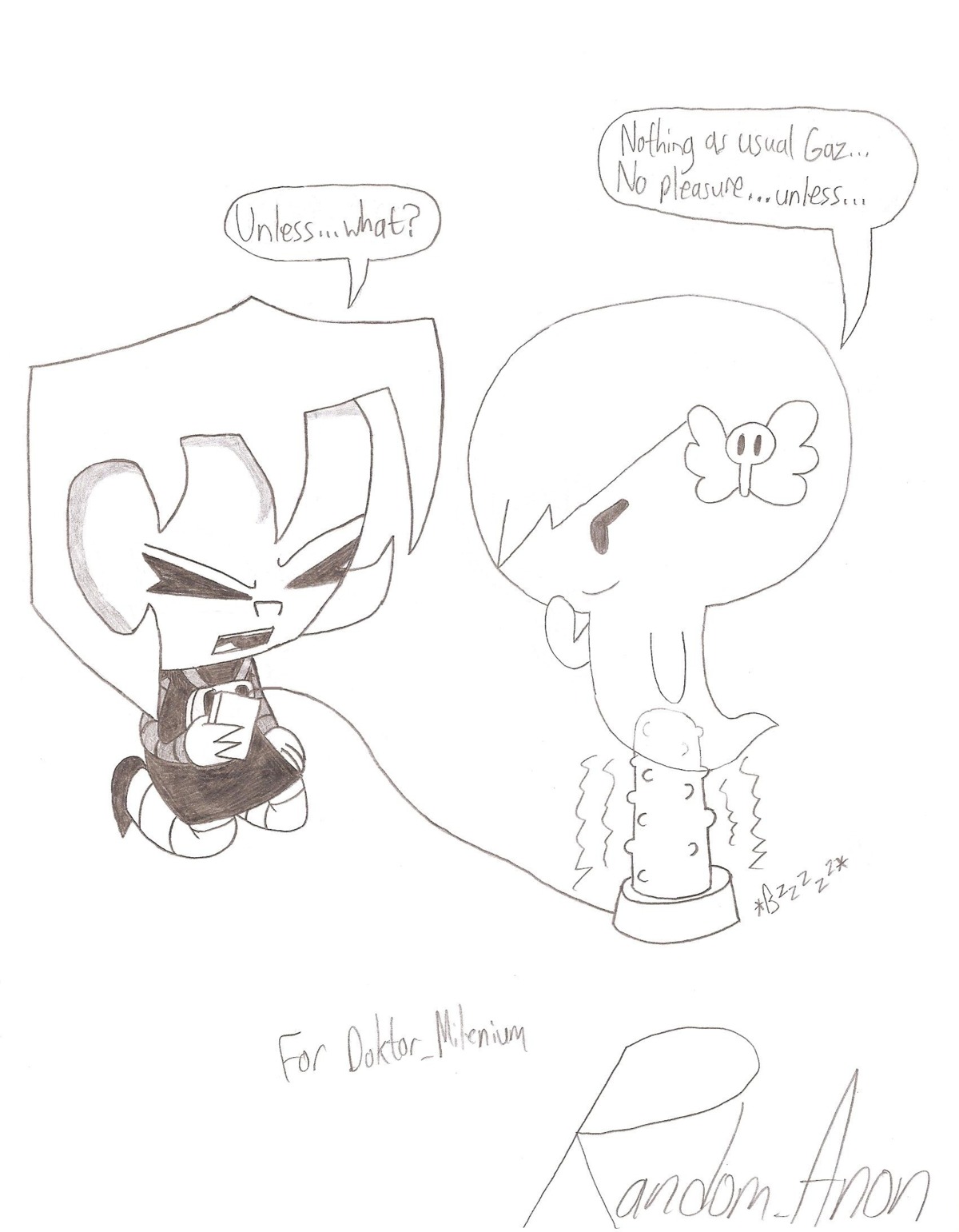 2girls carrie_krueger cartoon_network crossover dialogue english english_dialogue english_text female female_focus female_only gaz_membrane ghost ghost_girl invader_zim no_color random_anon rule34 sex_toy sketch smooth_skin speech_bubble text text_bubble the_amazing_world_of_gumball young