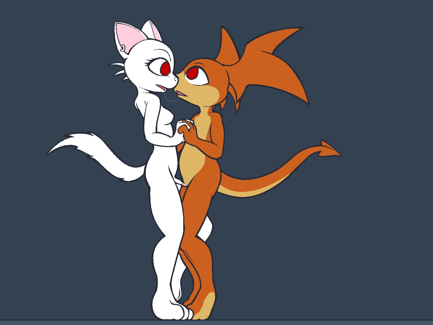 4:3 andromorph anthro breasts darkdoomer digital_media_(artwork) docking duo e621 ear_piercing erection felid female genitals gynomorph gynomorph/male hi_res intersex intersex/male kissing kittie male mammal microsoft_paint_(artwork) minimalism mokvwap nude patachu penetration penile penis piercing red_eyes romantic romantic_couple sex simple_background tail wallpaper