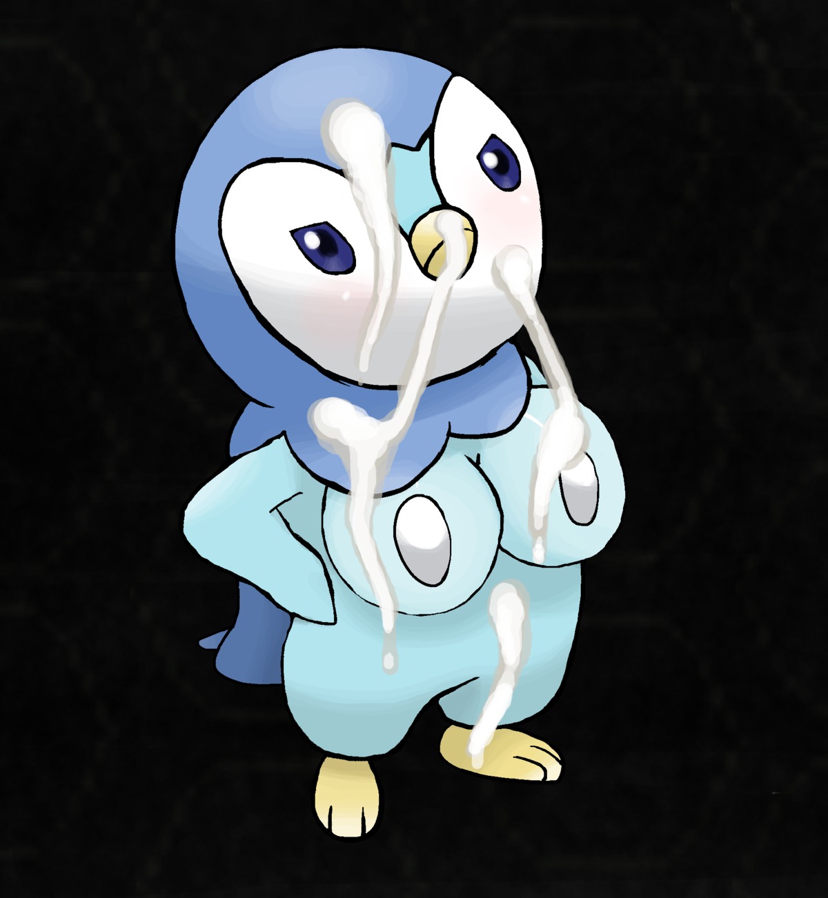 animal_genitalia breasts color exposed_breasts female female_only nudity piplup pokemon pokemon_(species) rule34 solo
