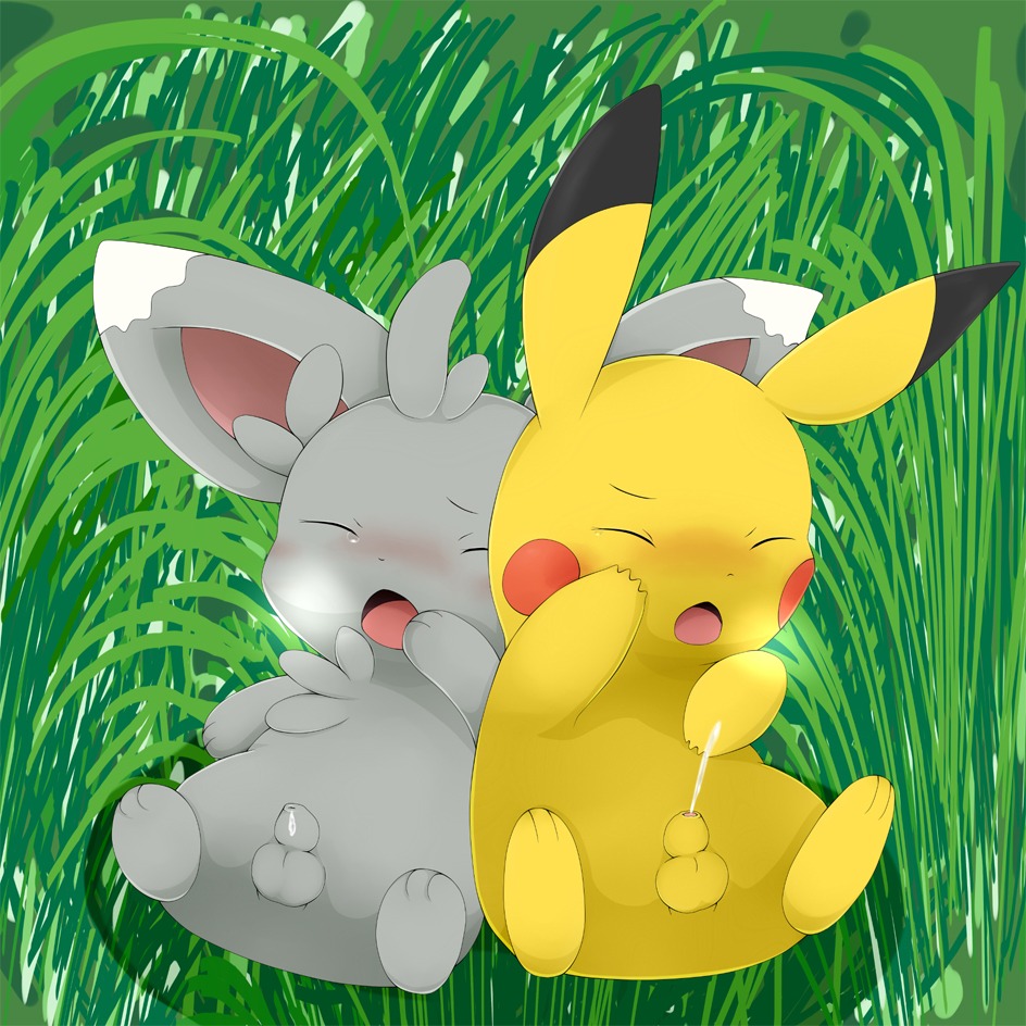 1:1 anthro balls blush bodily_fluids breath chest_tuft chibi chinchillid cum cum_while_flaccid cumshot duo e621 ejaculation eyes_closed feet flaccid foreskin fur generation_1_pokemon generation_5_pokemon genital_fluids genitals hands-free head_tuft hindpaw kemono legs_up lying male mammal minccino nintendo on_back open_mouth orgasm outside panting partially_retracted_foreskin paws penis pikachu pokemon pokemon_(species) rodent schnecken semi-anthro small_penis spontaneous_ejaculation stimulation-free_orgasm tuft unretracted_foreskin yellow_body yellow_fur young